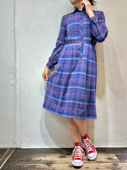 Vintage Plaid Dress [E27085]