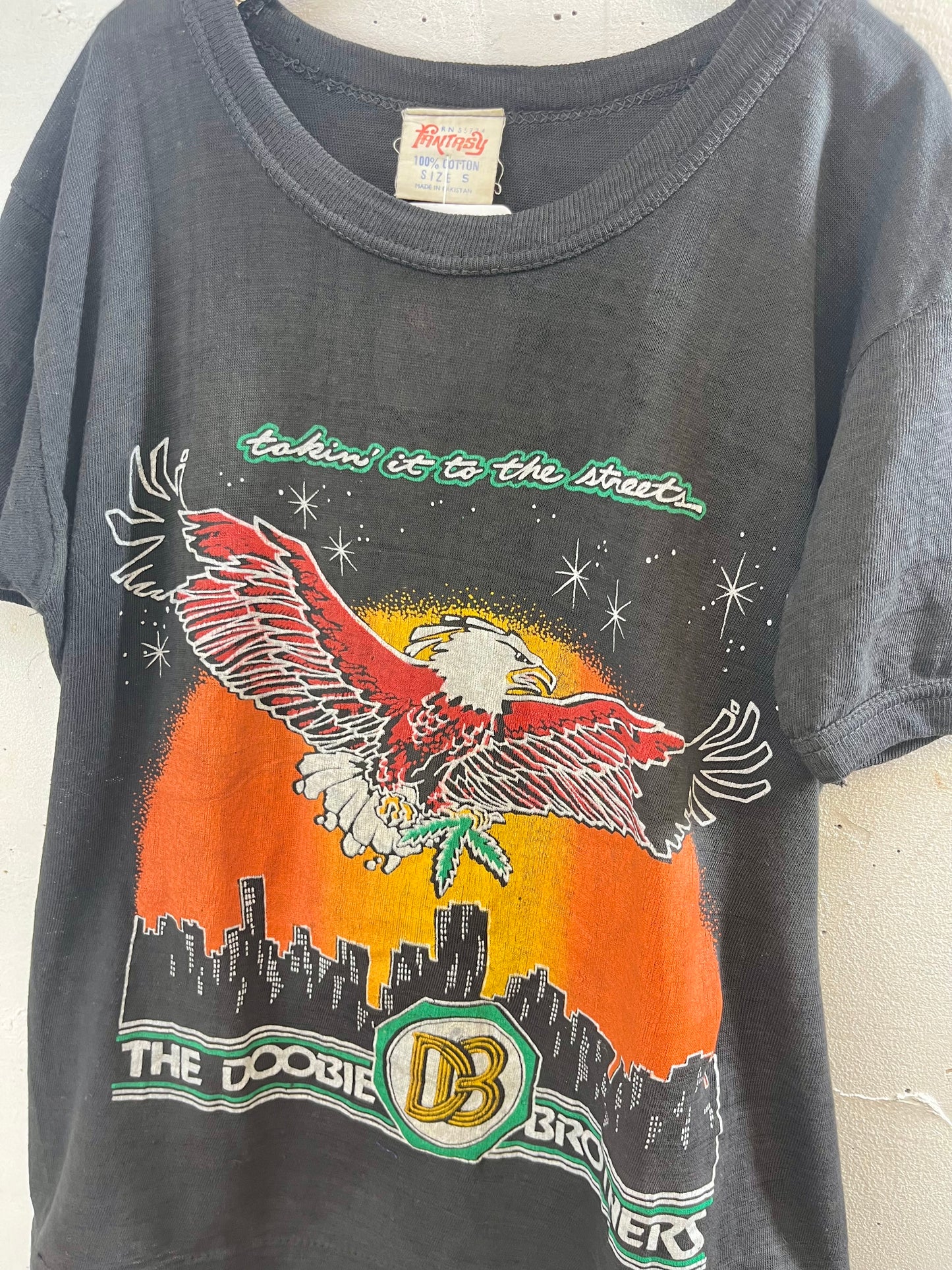 '80s Vintage Pakistan Cotton T-Shirt 〜DOOBIE BROTHERS〜 [G27883]