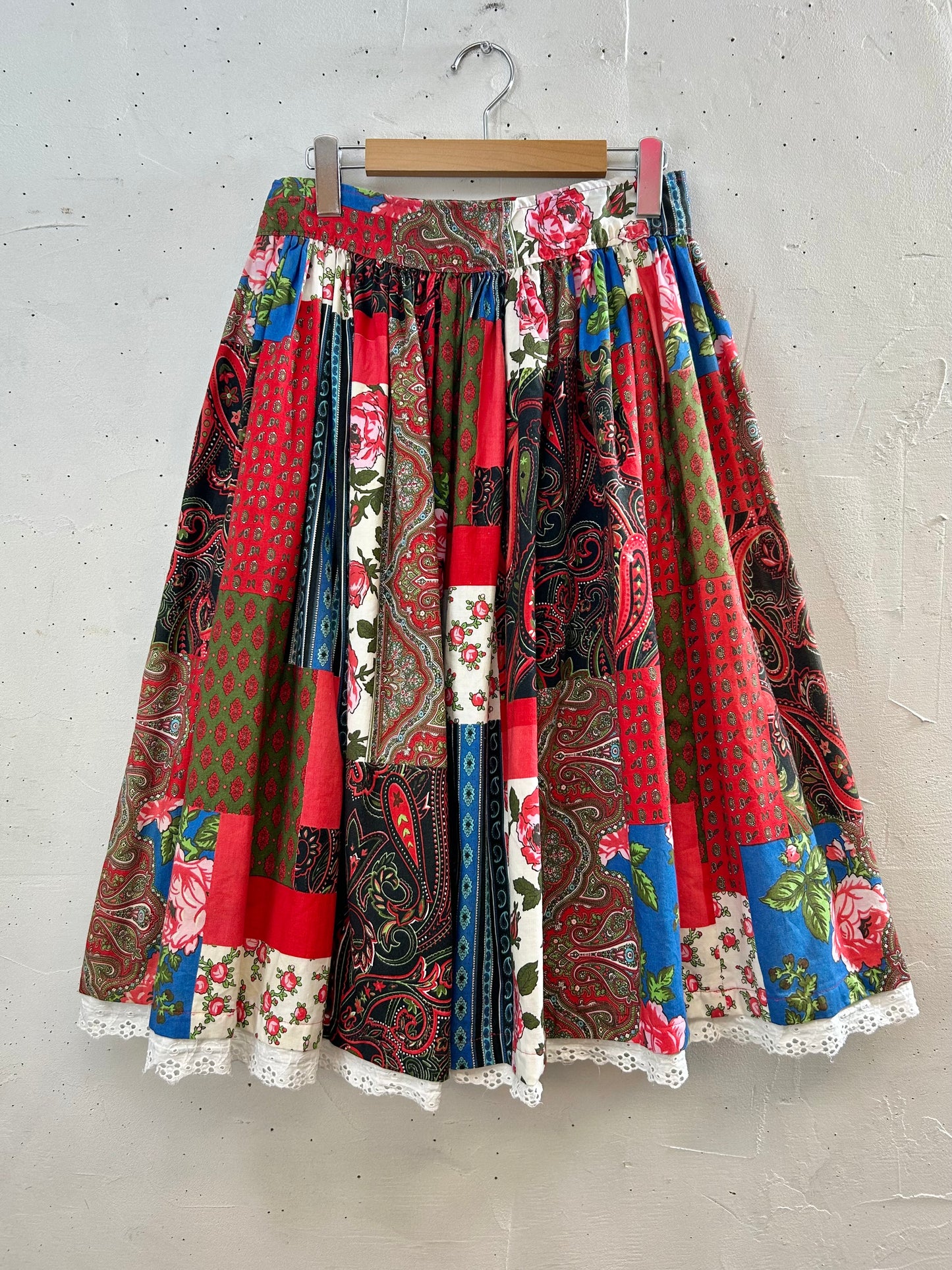 Vintage Patchwork Pattern Skirt [E30123]
