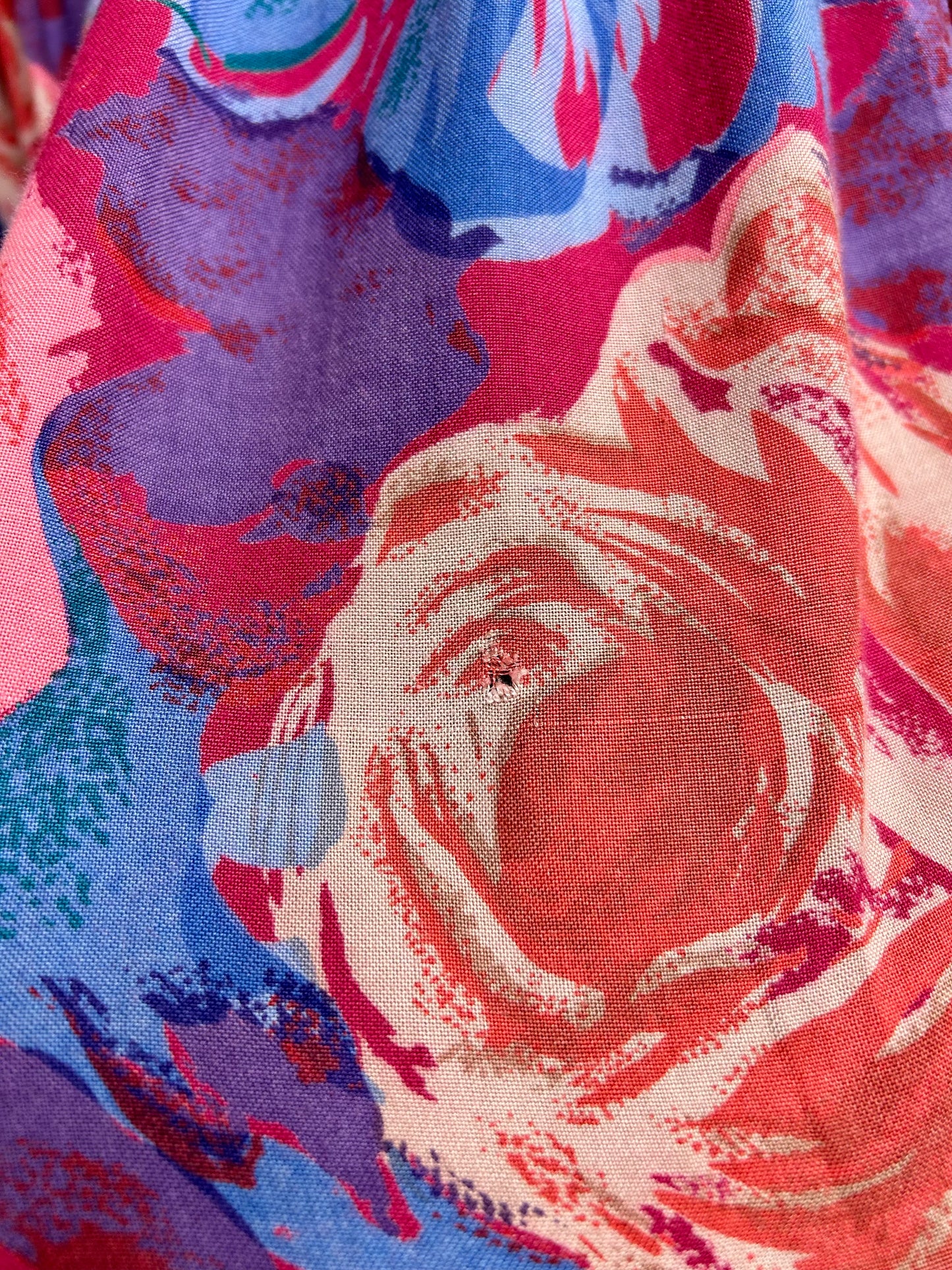 Vintage Viscose Dress FABRIQUE EN INDE [I28381]