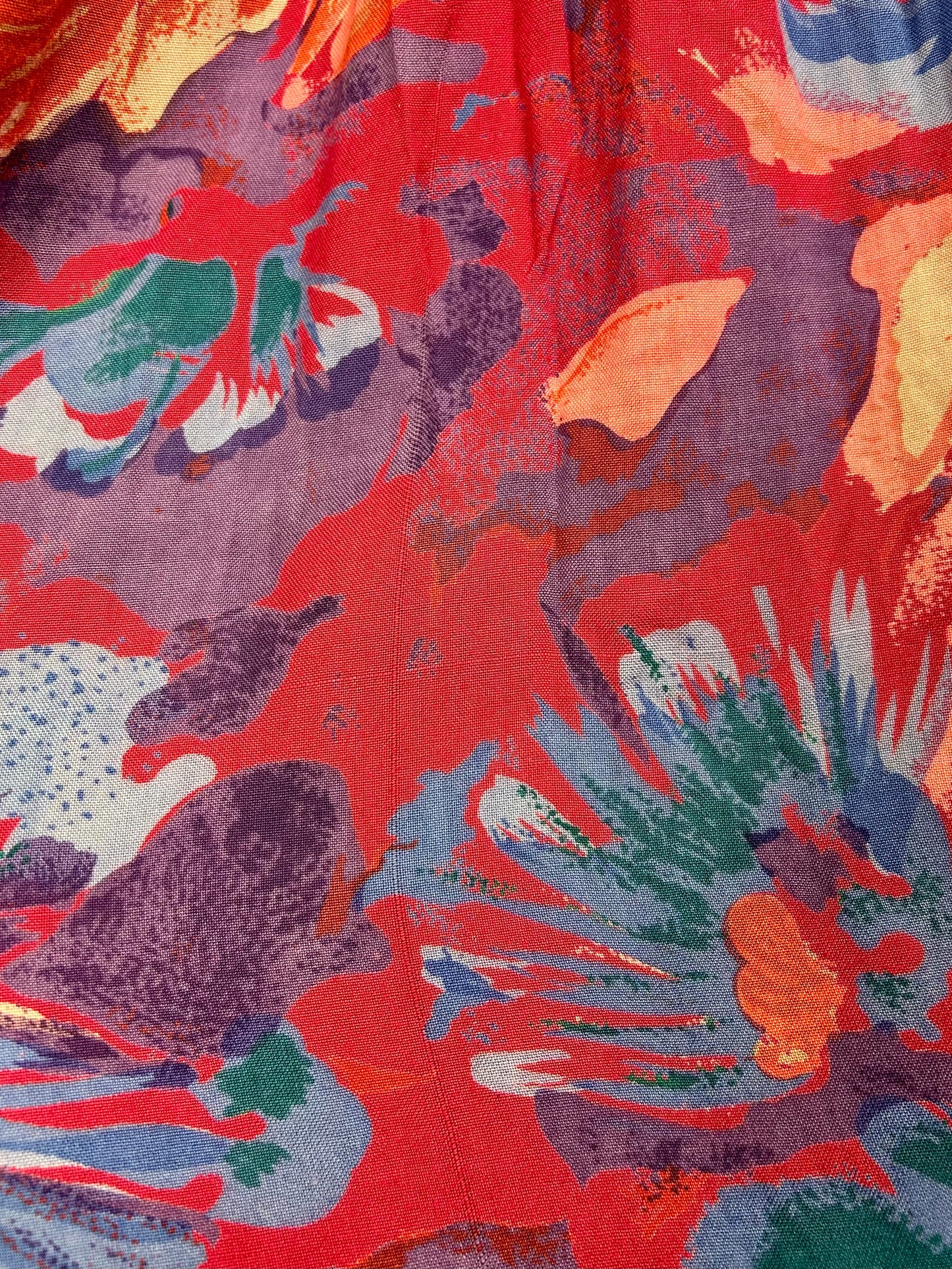 Vintage Viscose Dress FABRIQUE EN INDE [I28381]