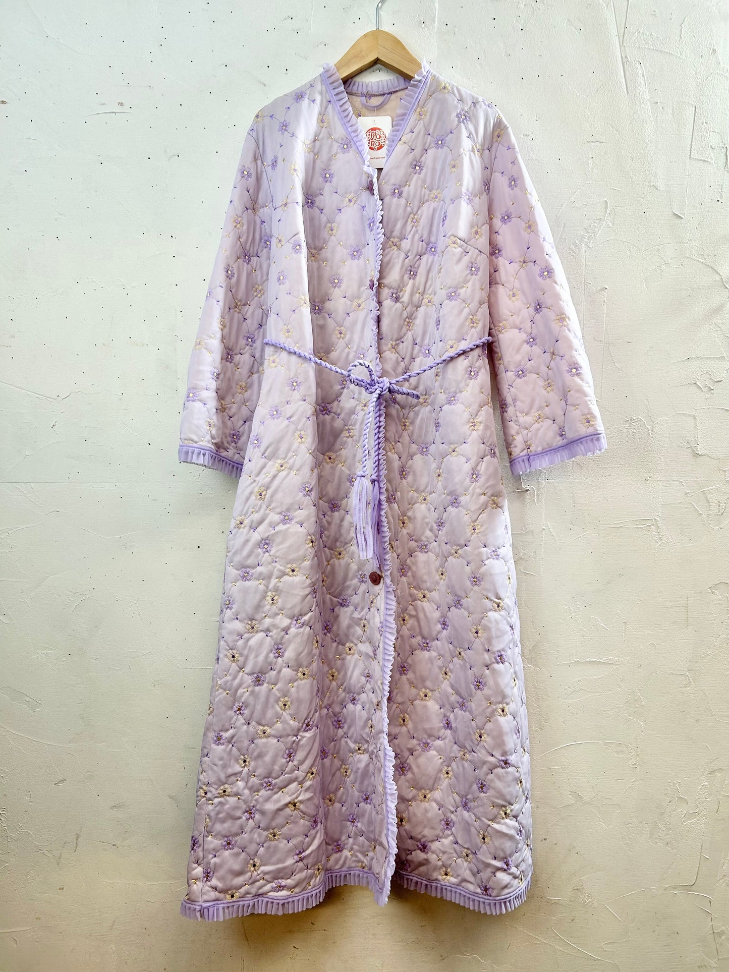 '70s Vintage Quilting Gown [B29497]