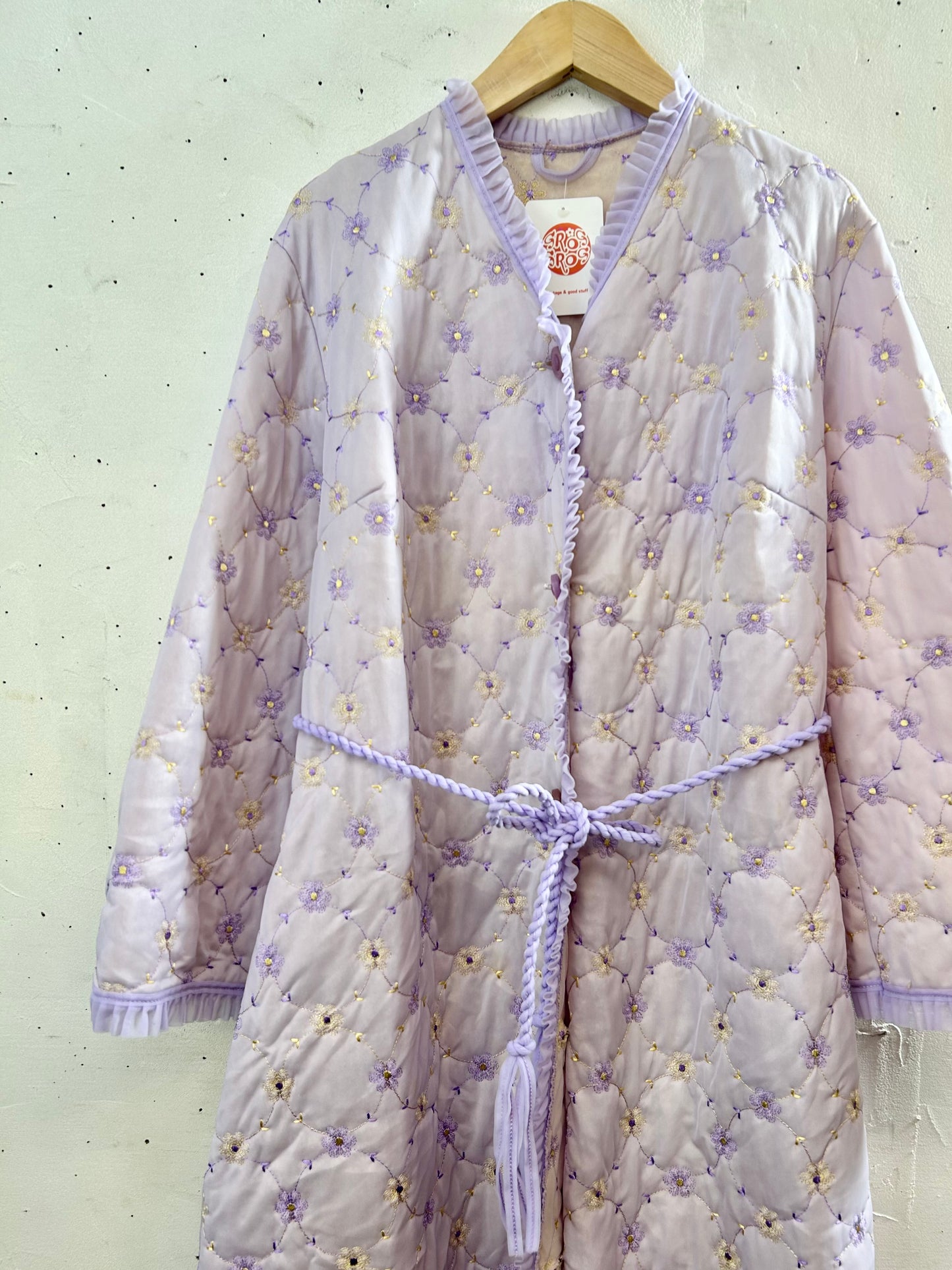 '70s Vintage Quilting Gown [B29497]