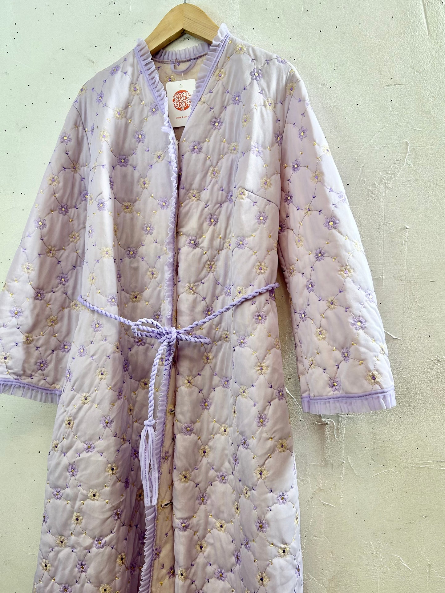 '70s Vintage Quilting Gown [B29497]
