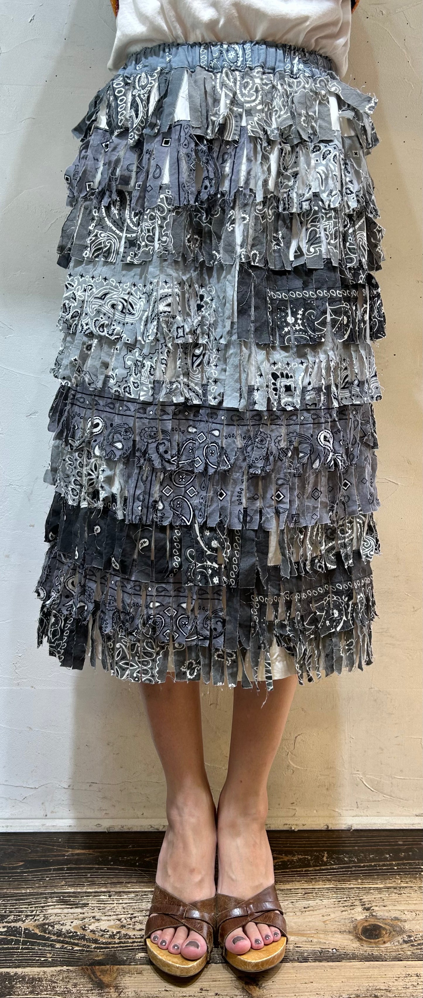 Vintage Bandana Fringe Skirt 〜Amy Nina〜 [H24857]