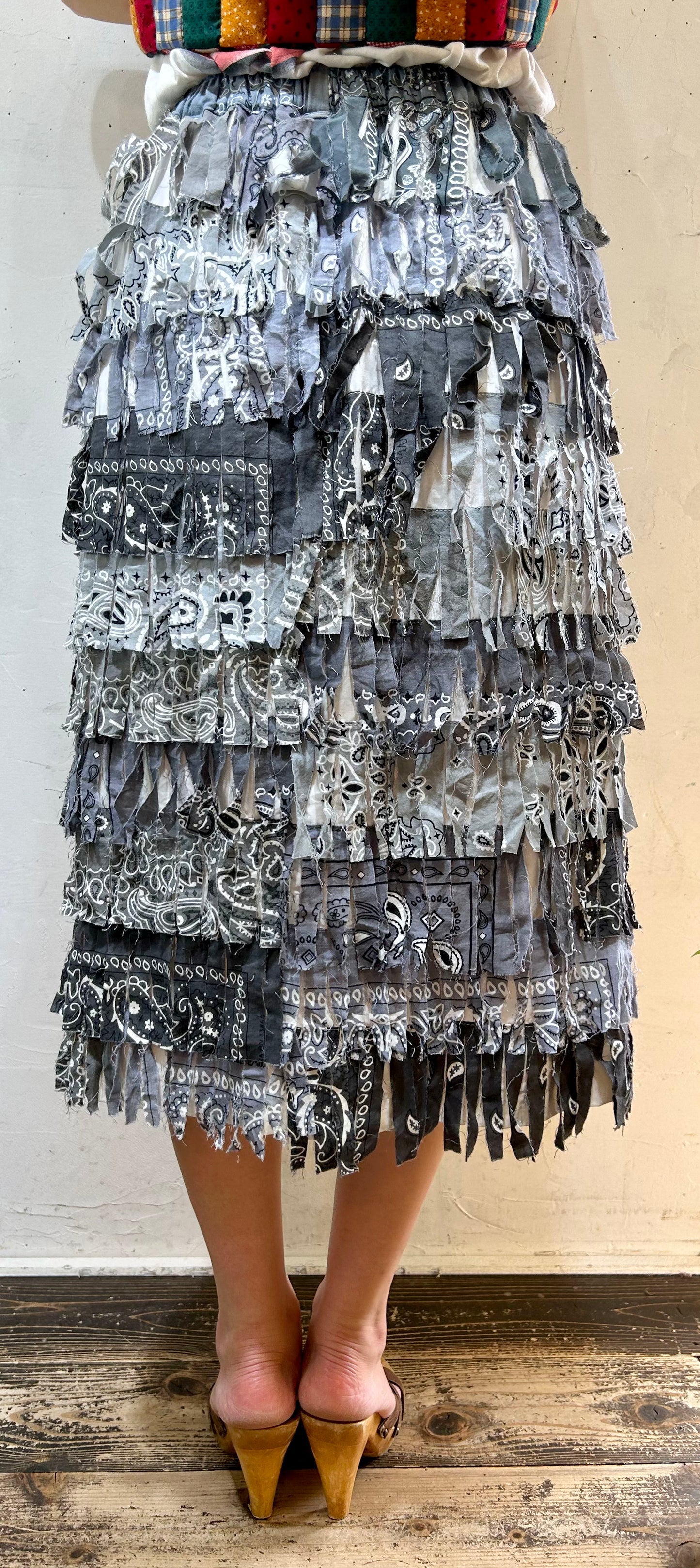 Vintage Bandana Fringe Skirt 〜Amy Nina〜 [H24857]