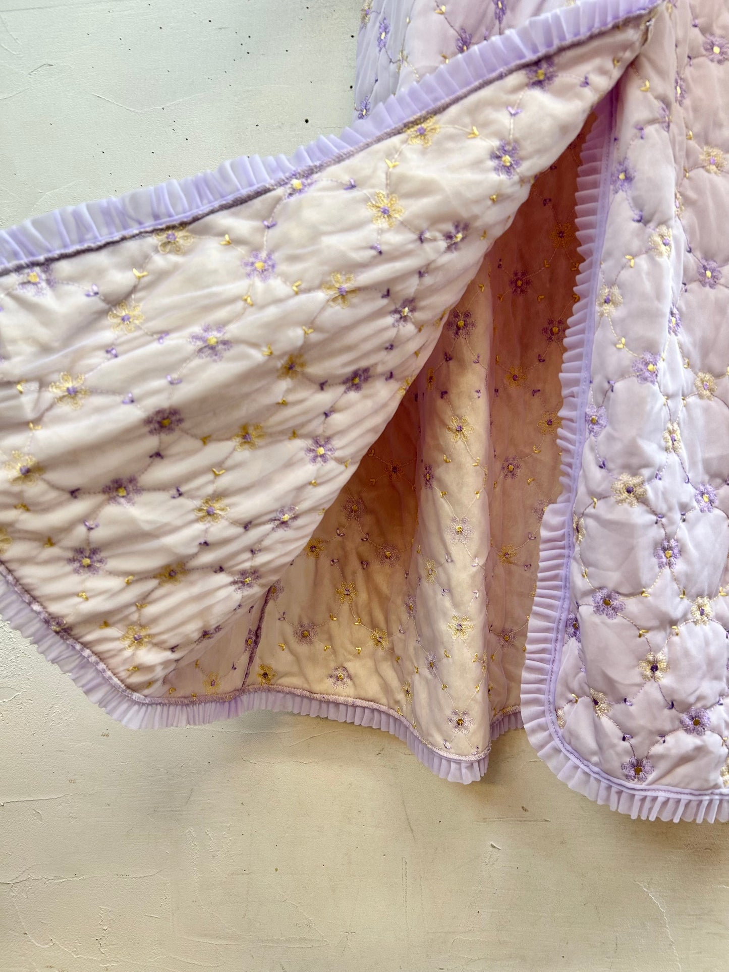 '70s Vintage Quilting Gown [B29497]