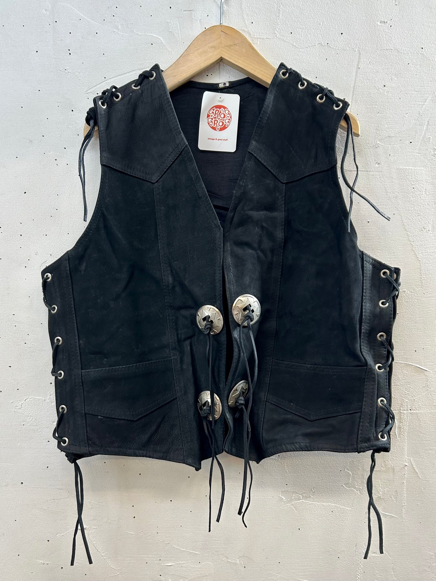 Vintage Leather Vest [H28194]