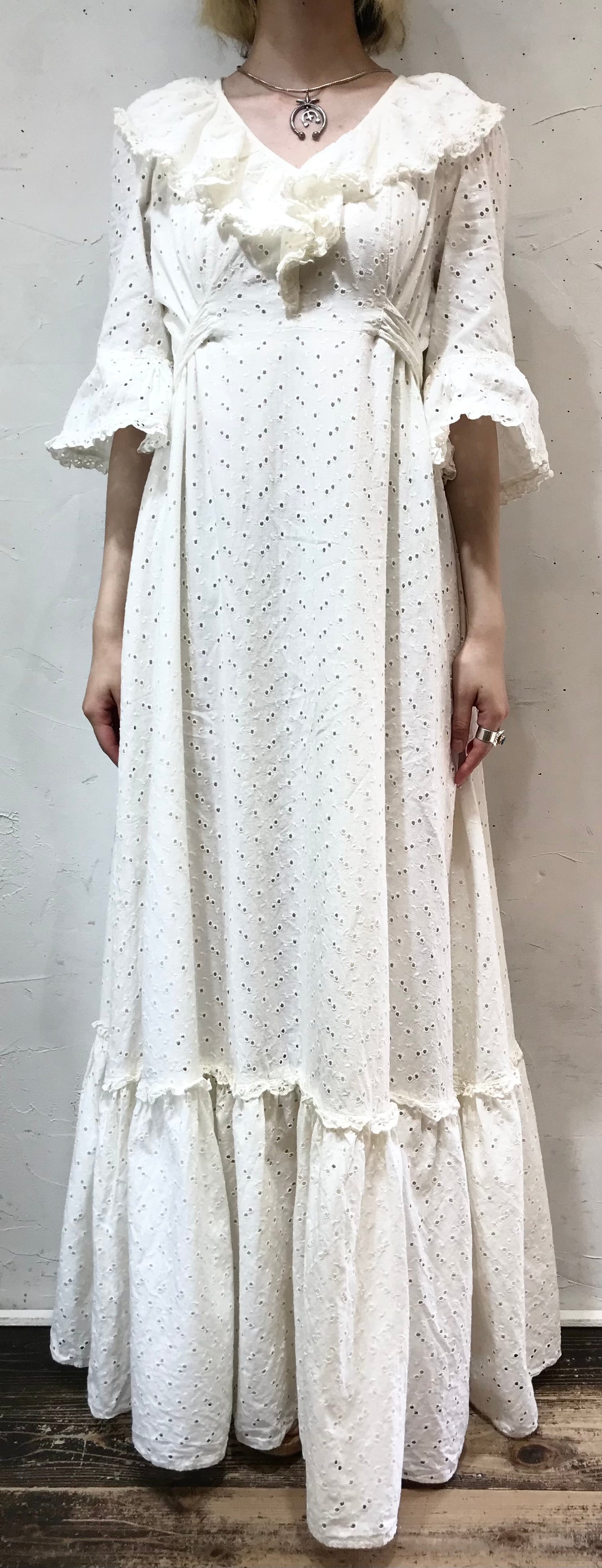 Vintage White Dress[F24377]