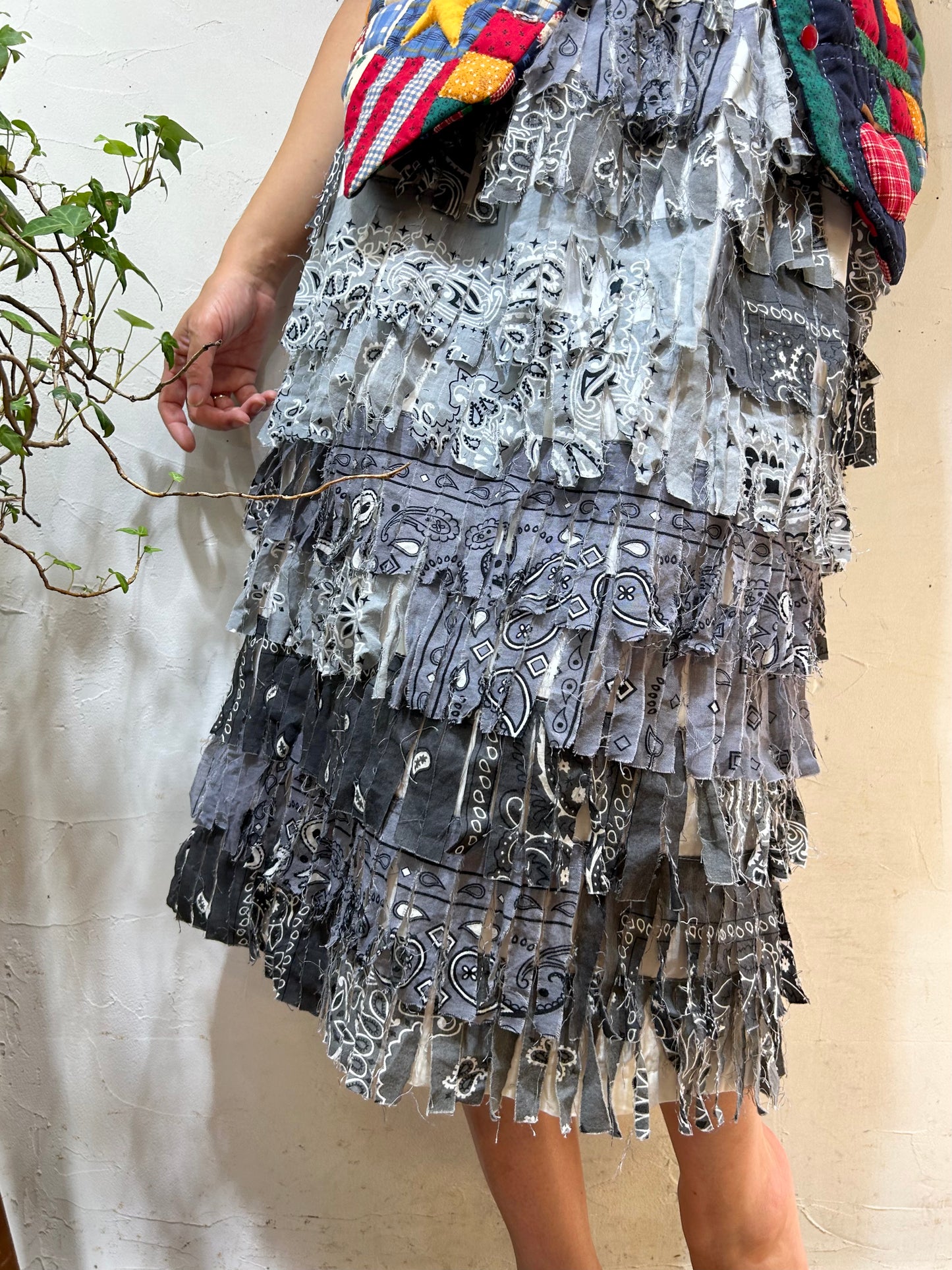 Vintage Bandana Fringe Skirt 〜Amy Nina〜 [H24857]