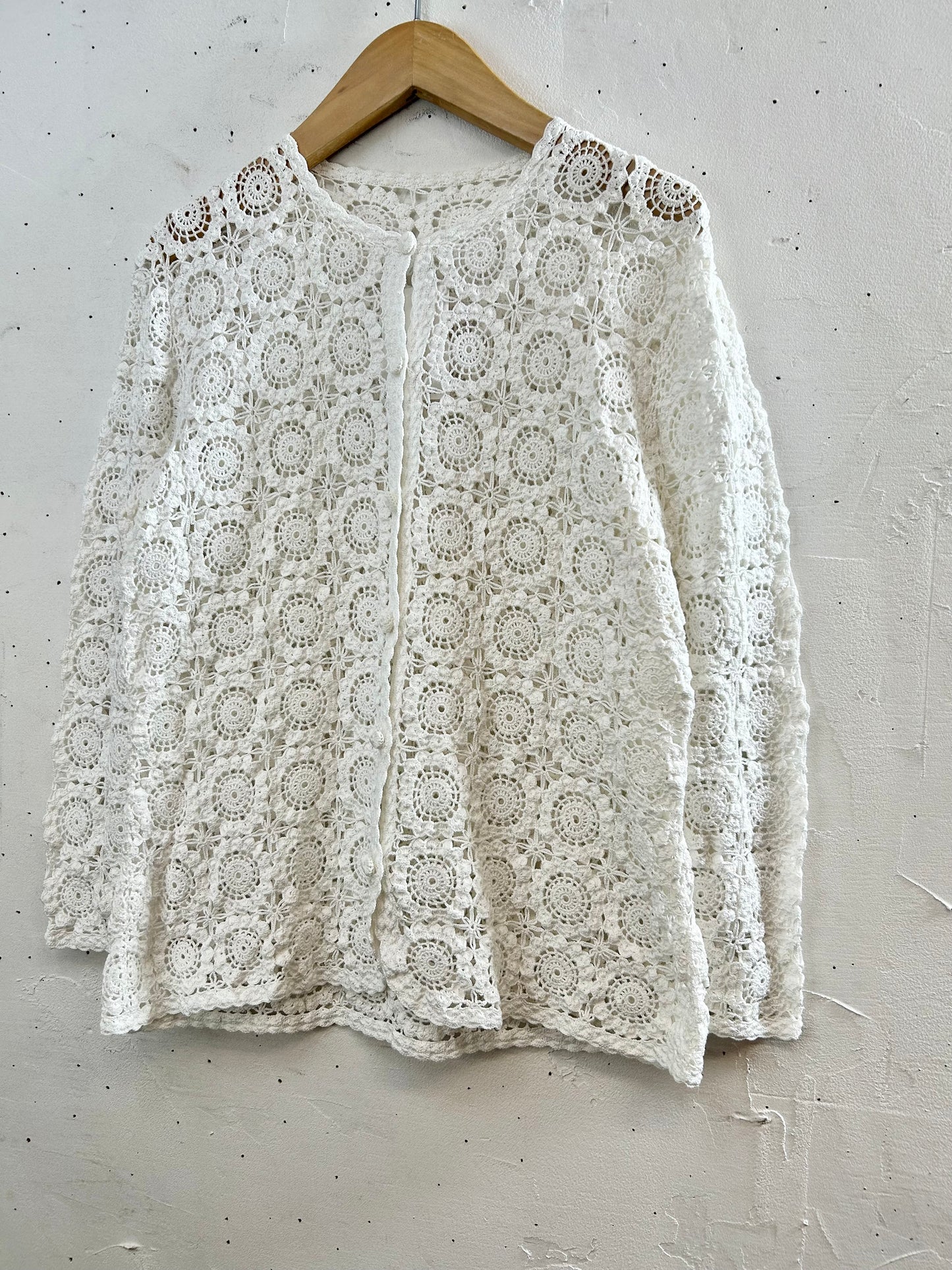 Vintage Crochet Knit Cardigan [B29496]