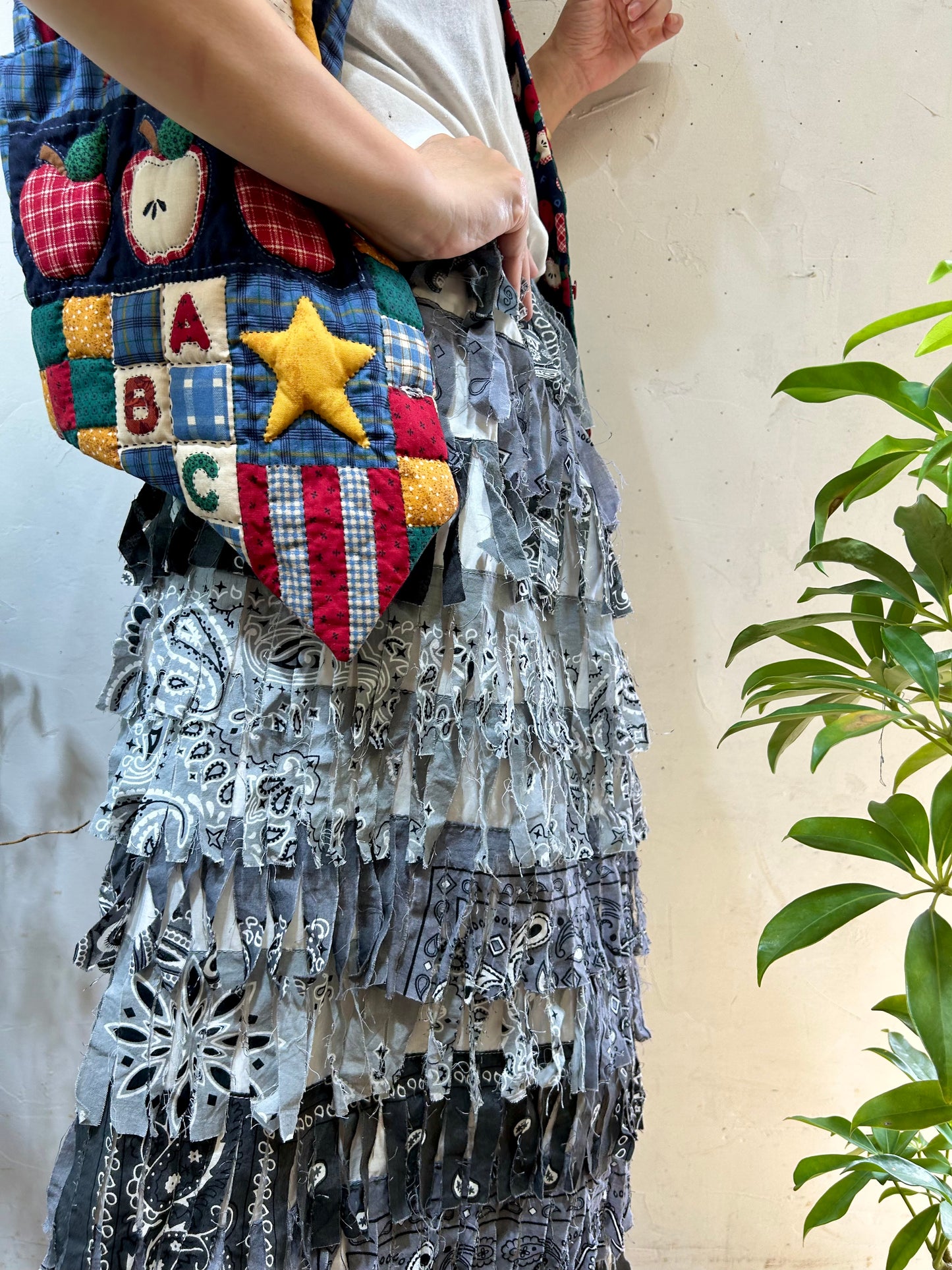 Vintage Bandana Fringe Skirt 〜Amy Nina〜 [H24857]