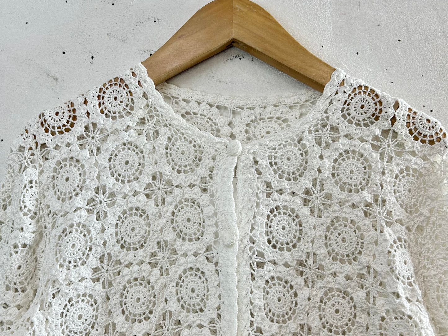 Vintage Crochet Knit Cardigan [B29496]