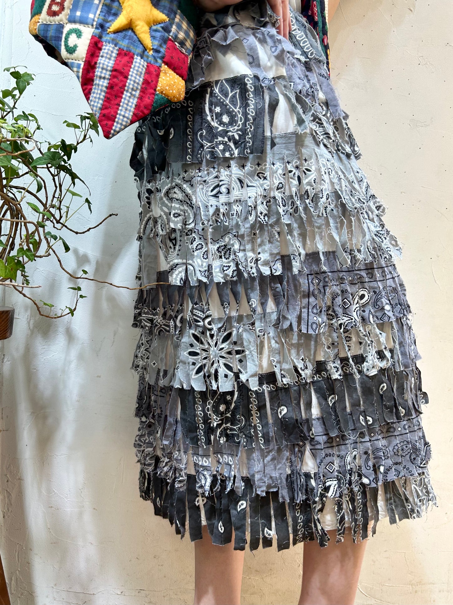 Vintage Bandana Fringe Skirt 〜Amy Nina〜 [H24857]