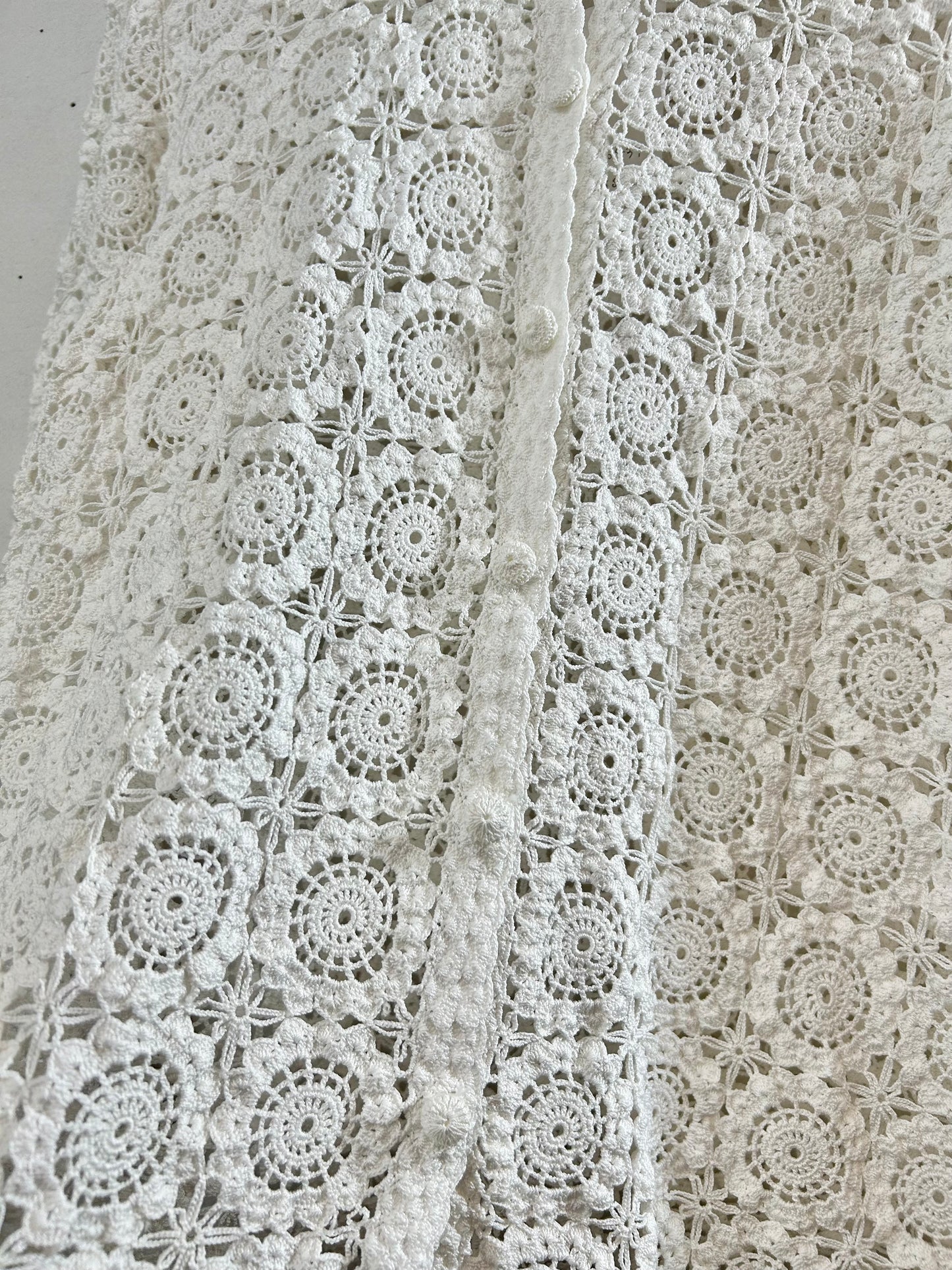 Vintage Crochet Knit Cardigan [B29496]