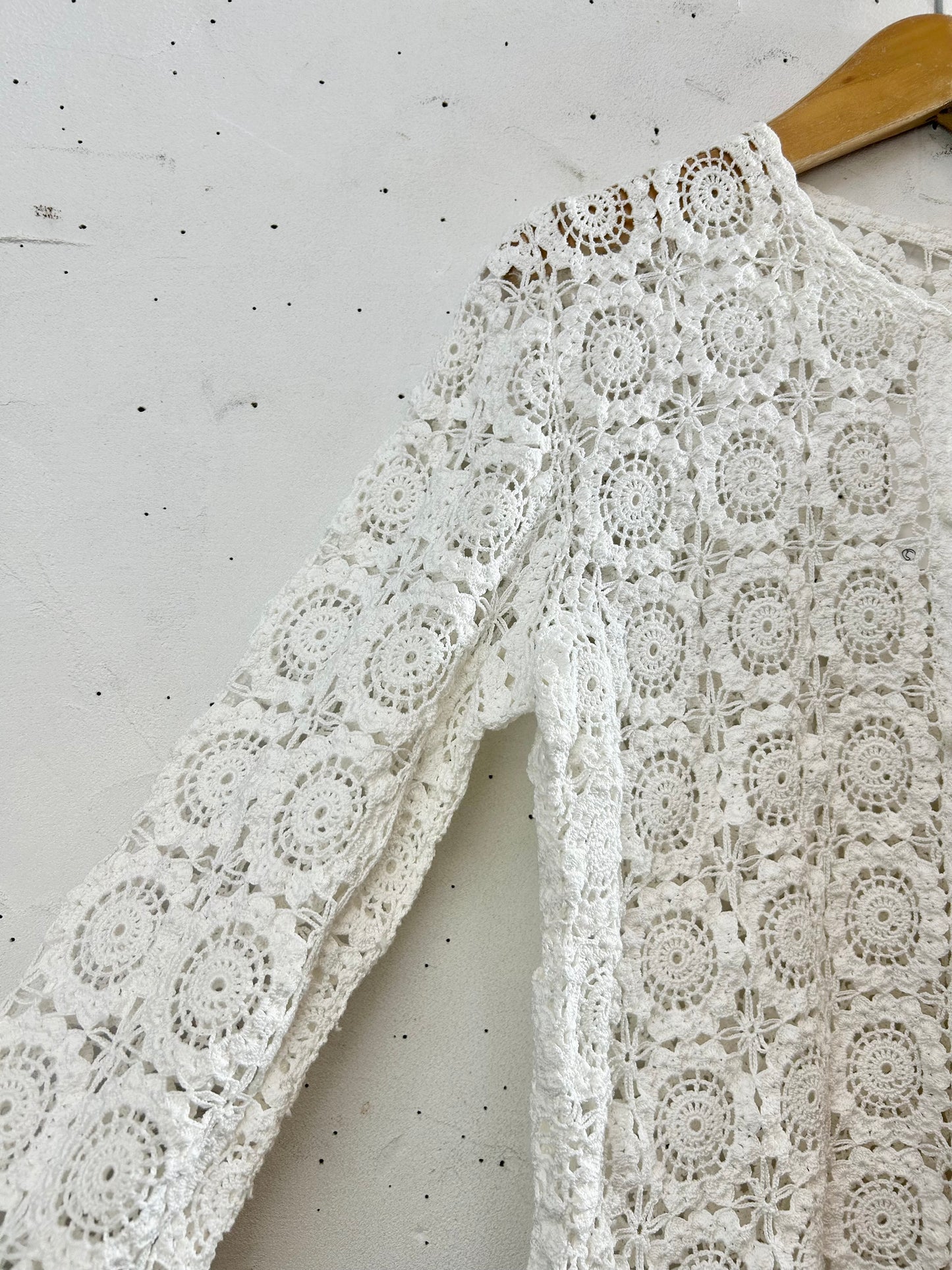 Vintage Crochet Knit Cardigan [B29496]