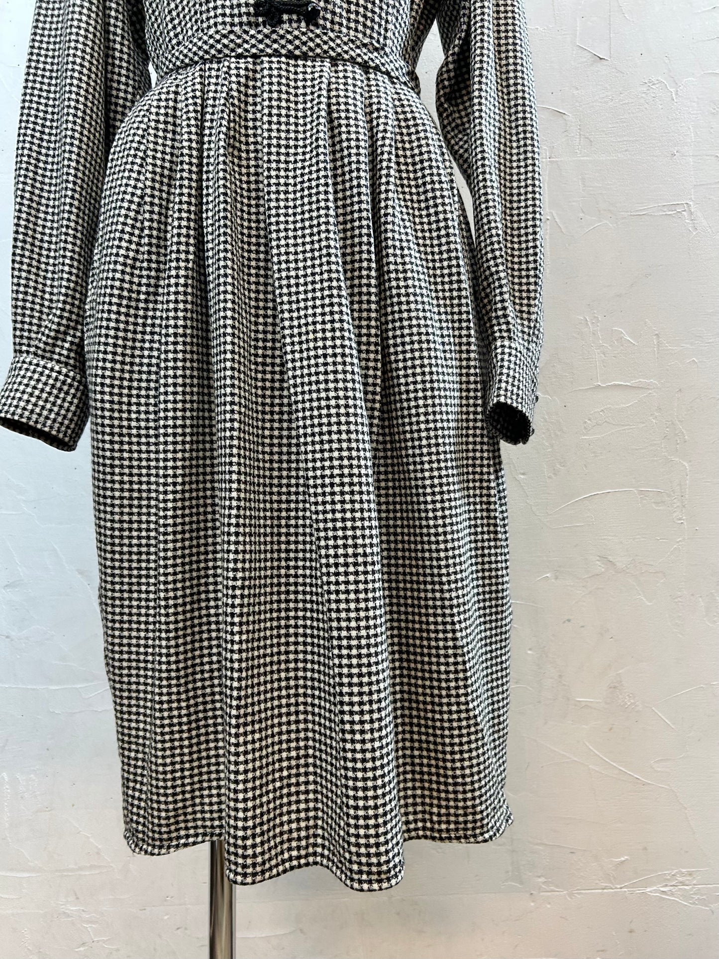 Vintage Plaid Dress MADE IN ITALY [L29054]