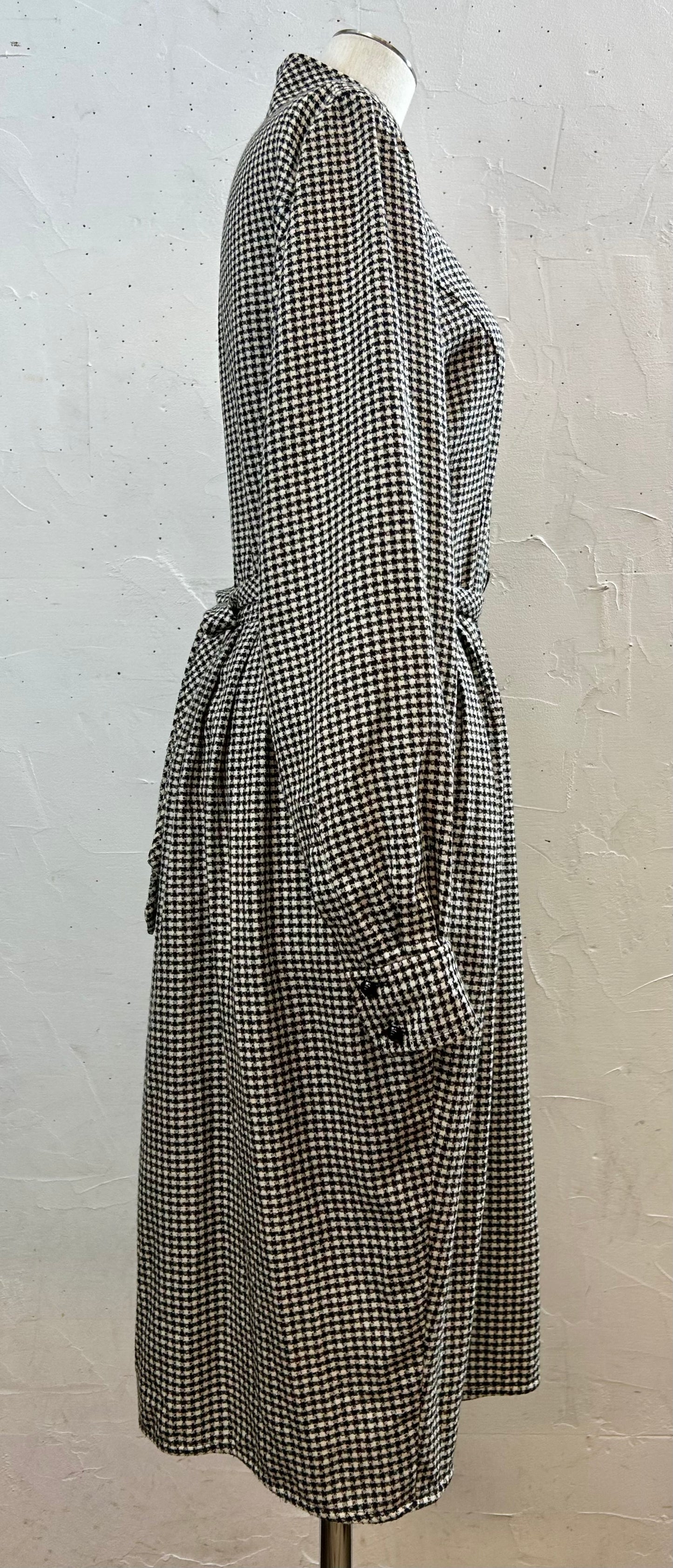 Vintage Plaid Dress MADE IN ITALY [L29054]