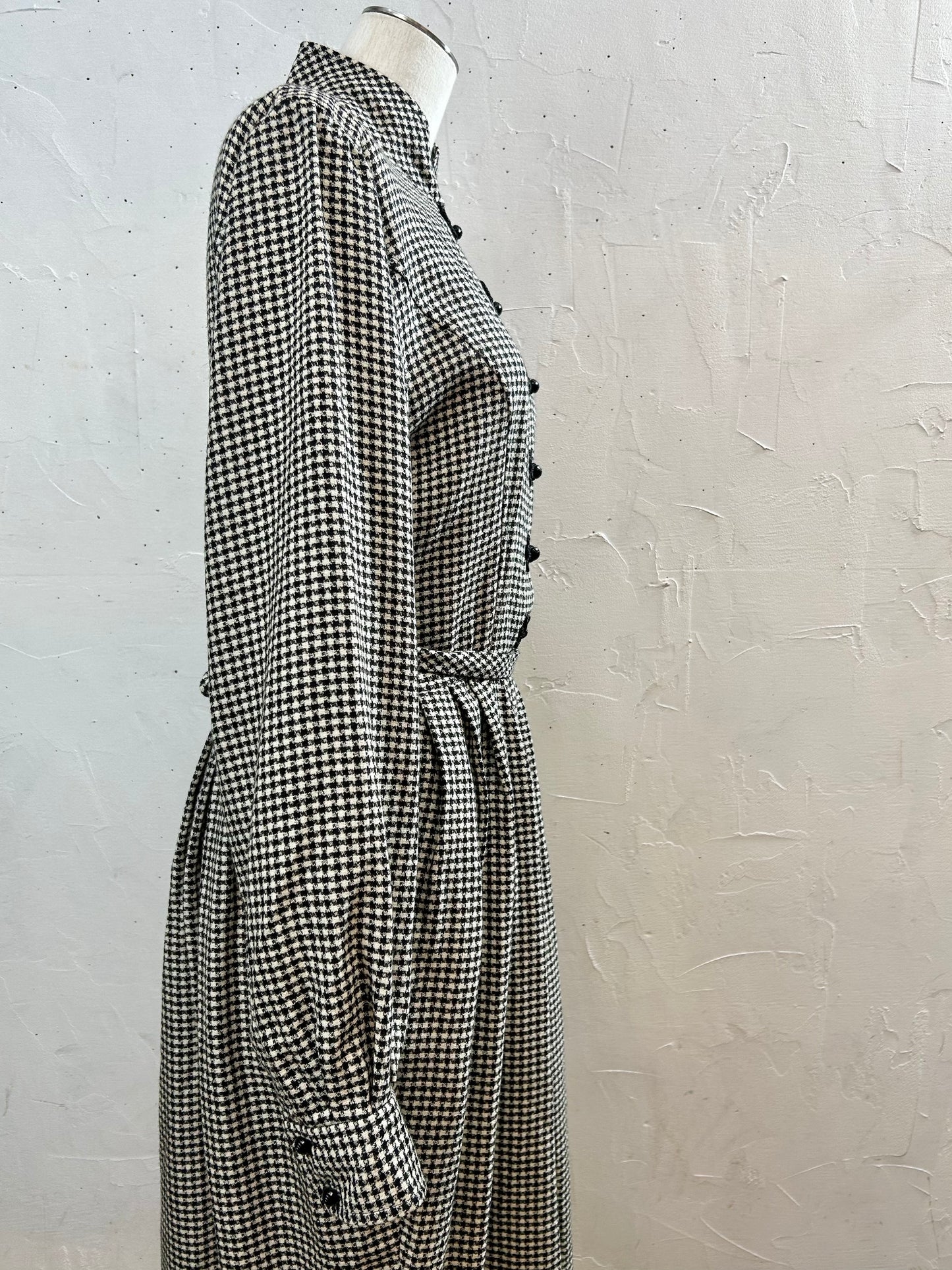 Vintage Plaid Dress MADE IN ITALY [L29054]