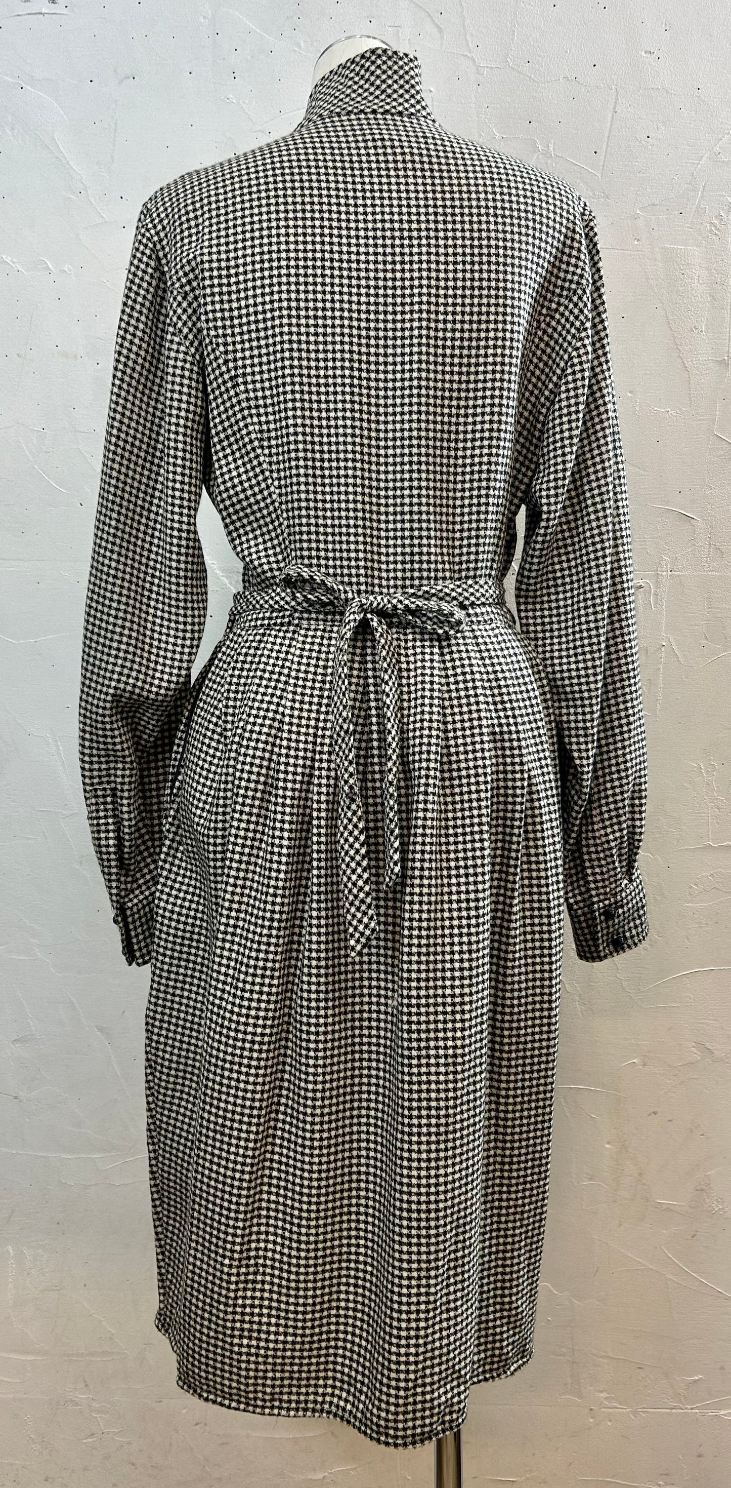 Vintage Plaid Dress MADE IN ITALY [L29054]