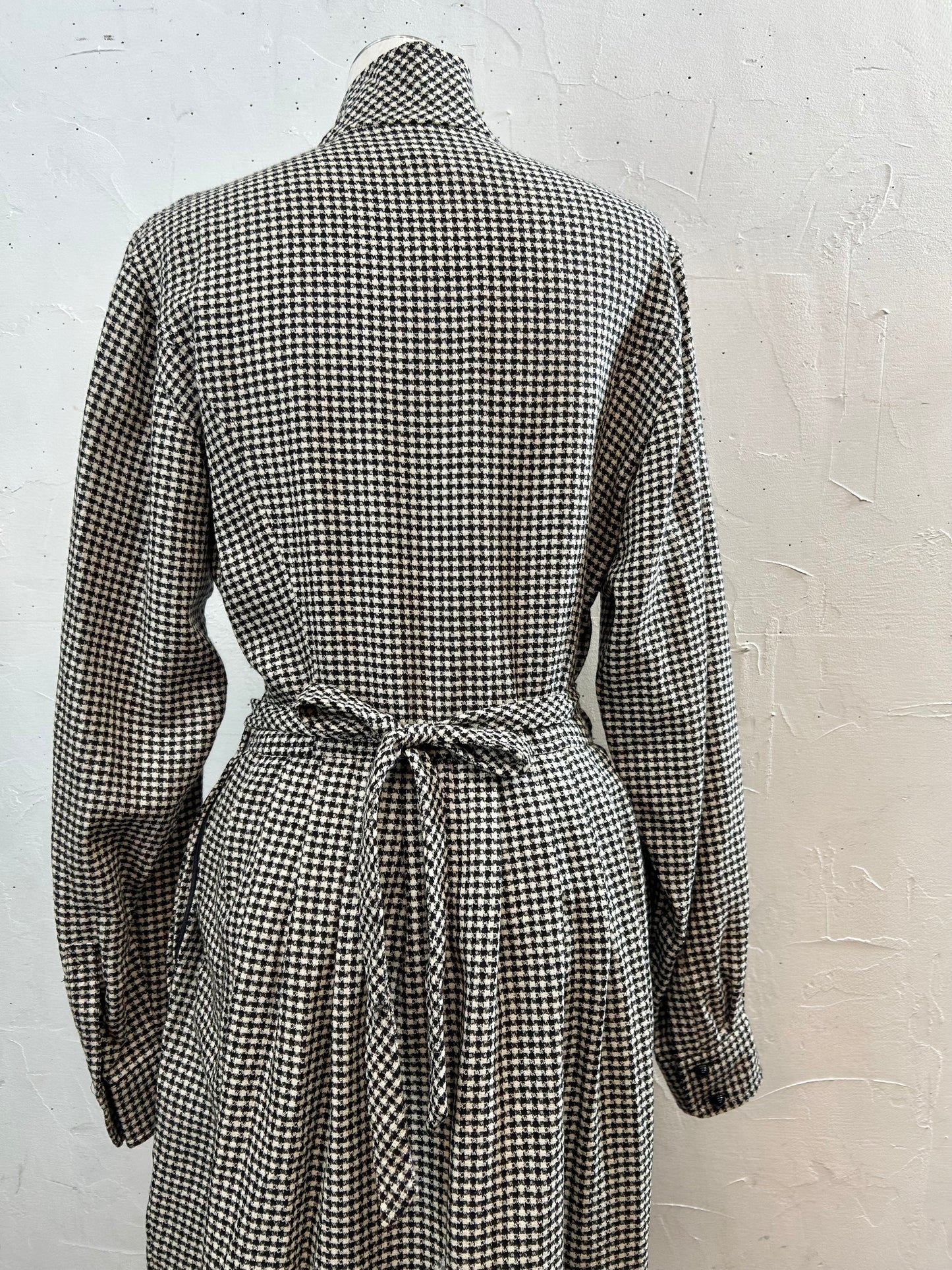 Vintage Plaid Dress MADE IN ITALY [L29054]