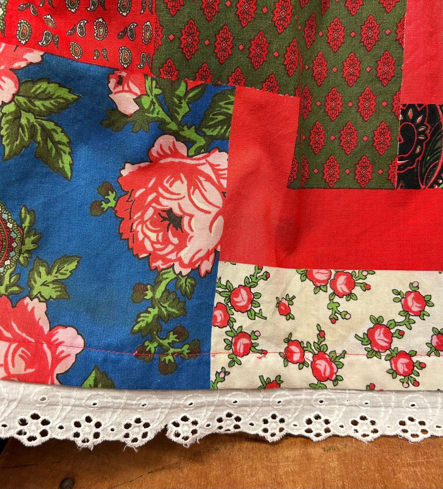 Vintage Patchwork Pattern Skirt [E30123]