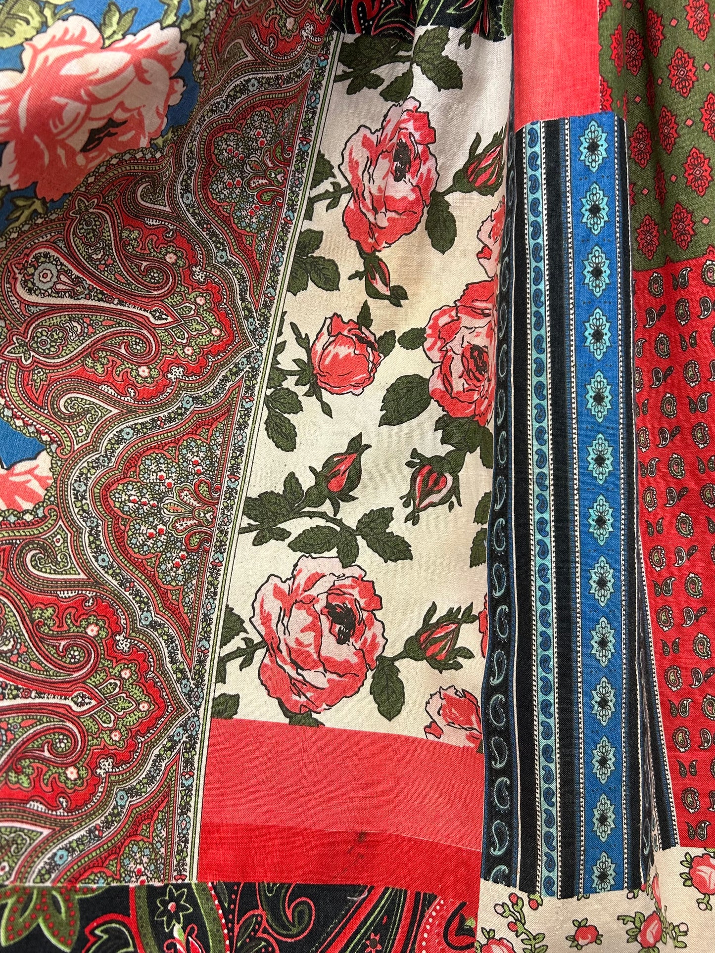 Vintage Patchwork Pattern Skirt [E30123]