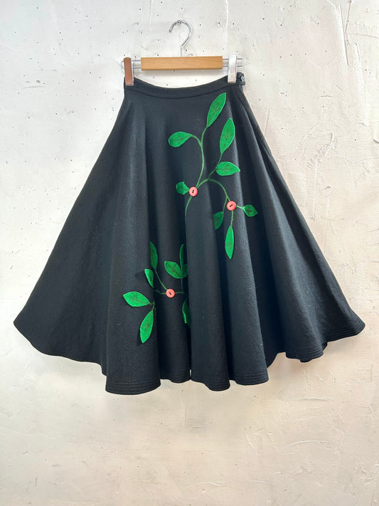 ’50s Vintage Circular Skirt [A29272]