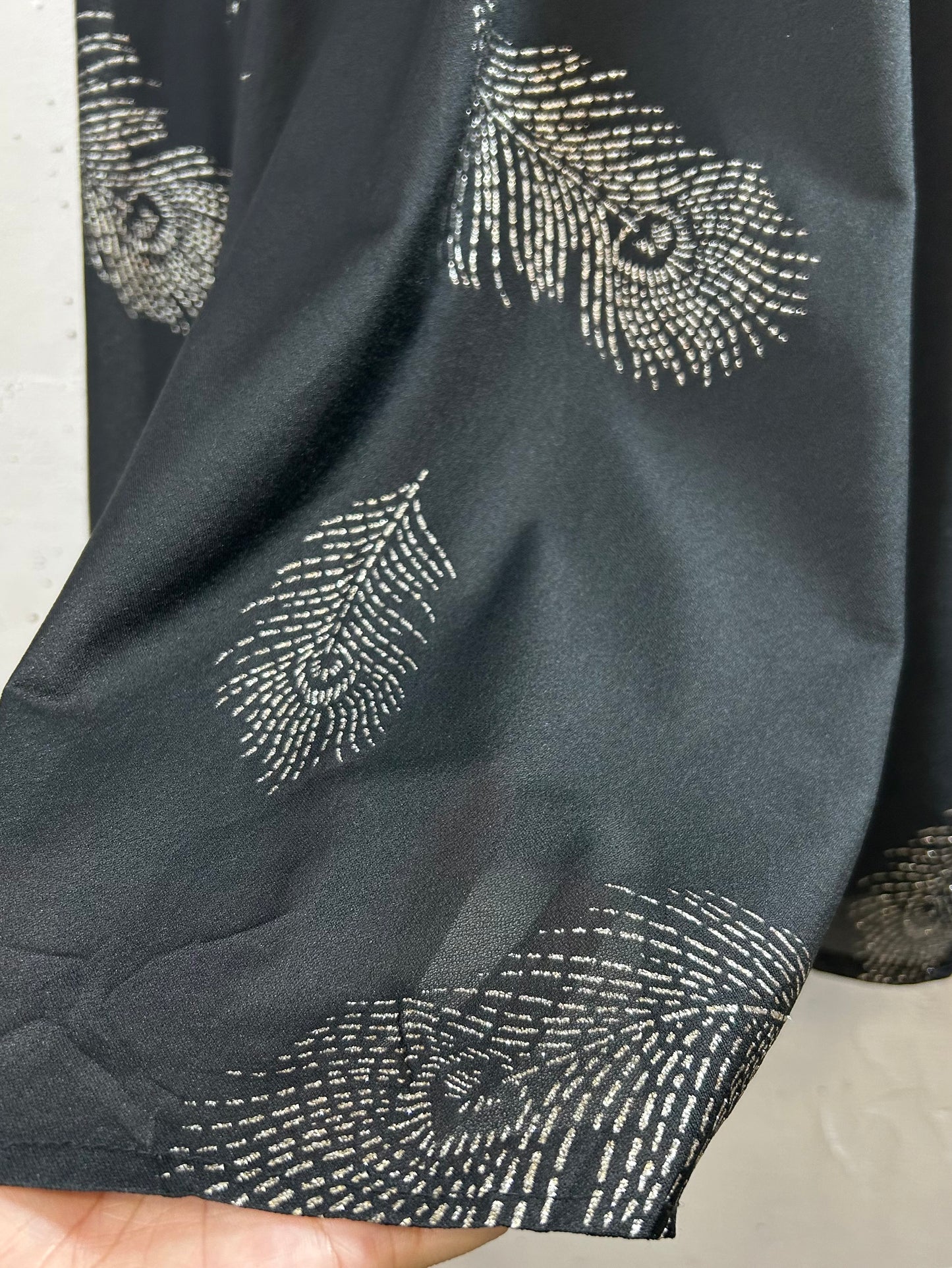 Vintage Feather Print Skirt [E30132]