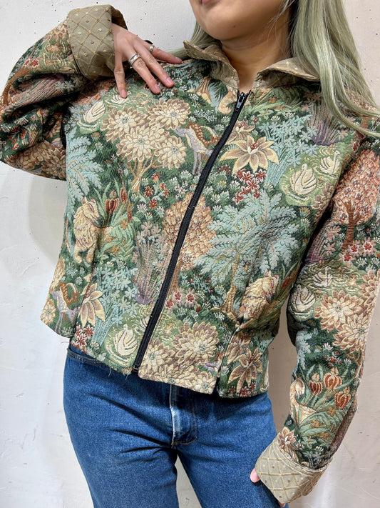 Special Vintage Handmade Gobelin Jacket [B26154]