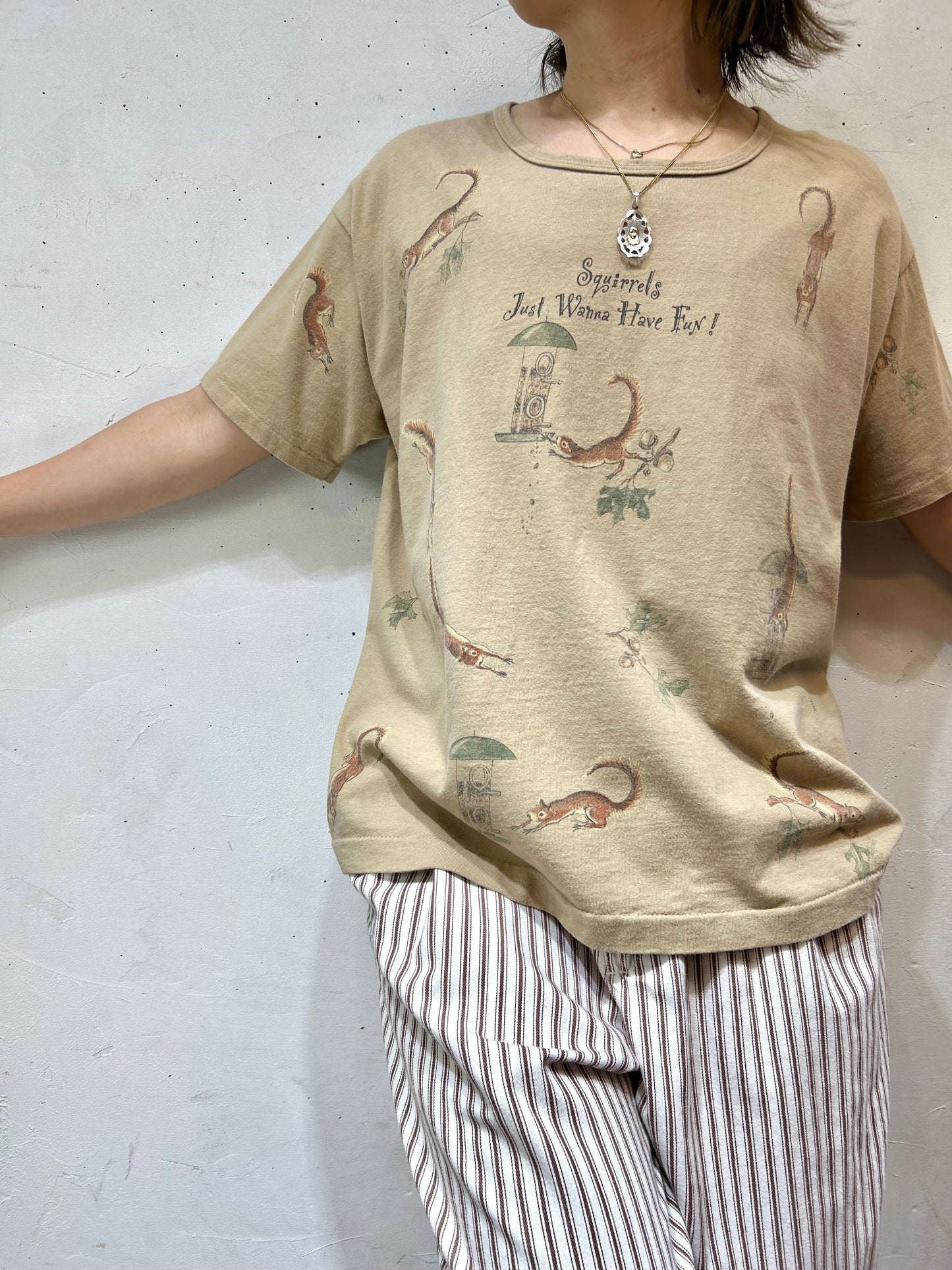 ’90s Vintage Full Print T-Shirt 〜rel.e.vant products〜 [E27080]