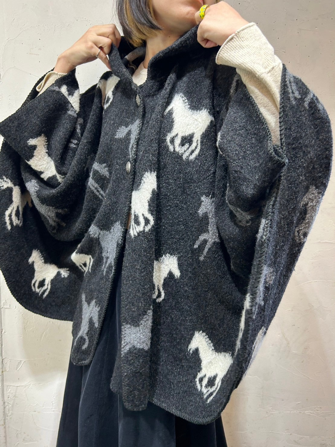 Vintage Poncho MADE IN USA〜BEARRIDGE〜 [L25684]