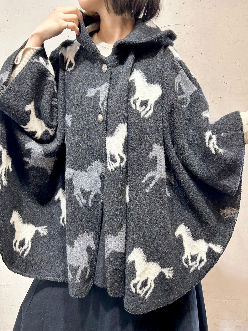 Vintage Poncho MADE IN USA〜BEARRIDGE〜 [L25684]