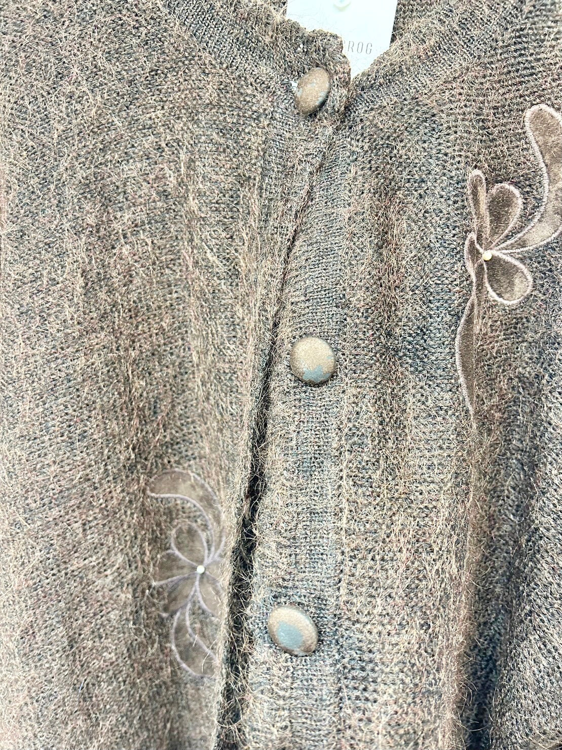 Vintage Mohair Knit Cardigan[L25682]