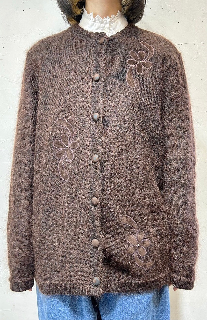 Vintage Mohair Knit Cardigan[L25682]