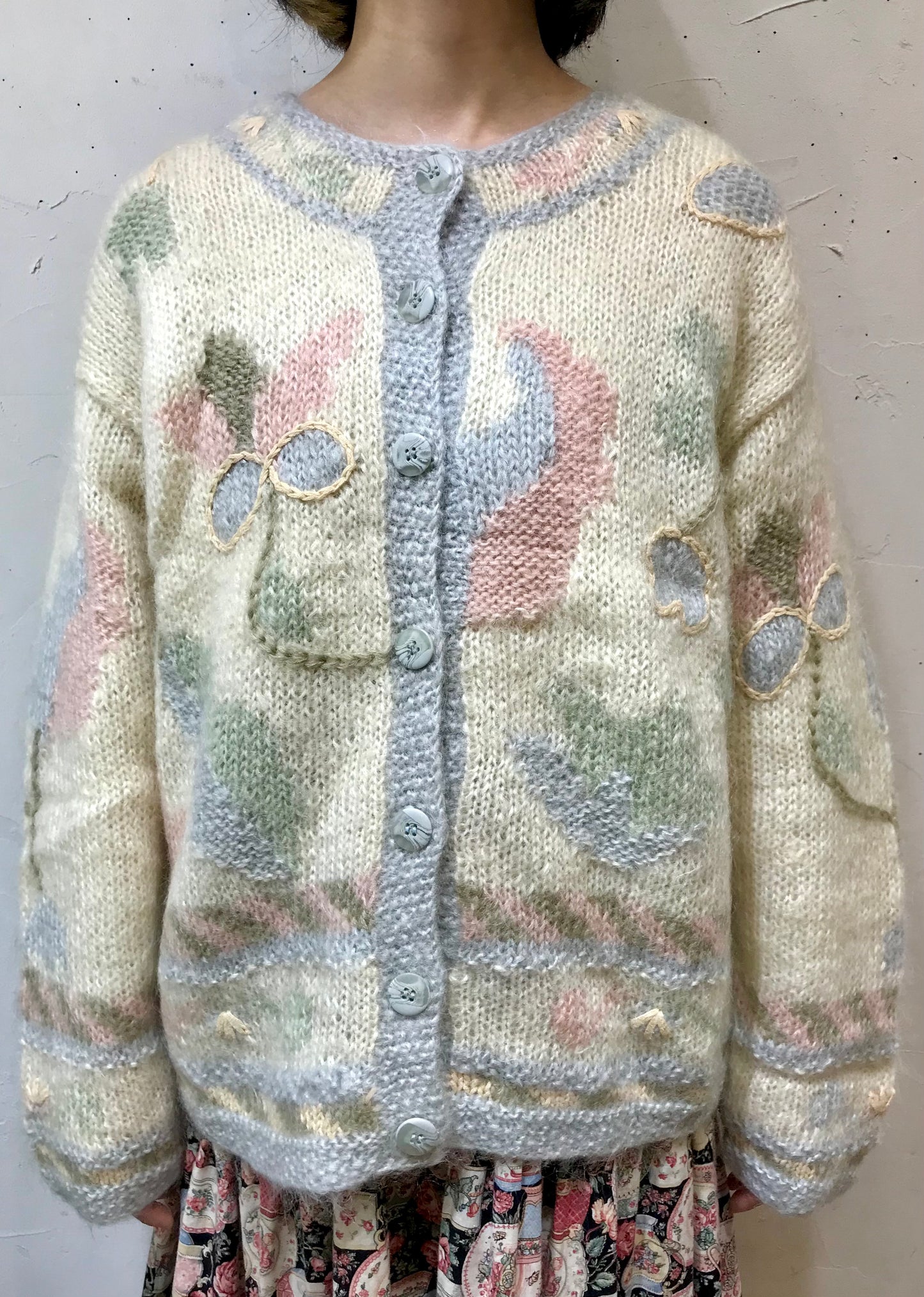 Vintage Hand Knit Cardigan〜LIZ Claiborne〜 [K25521]