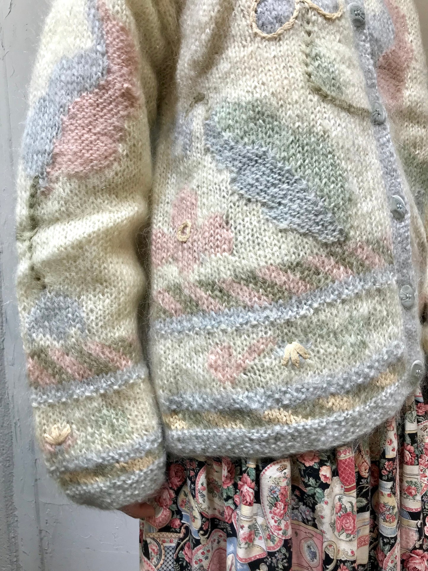 Vintage Hand Knit Cardigan〜LIZ Claiborne〜 [K25521]