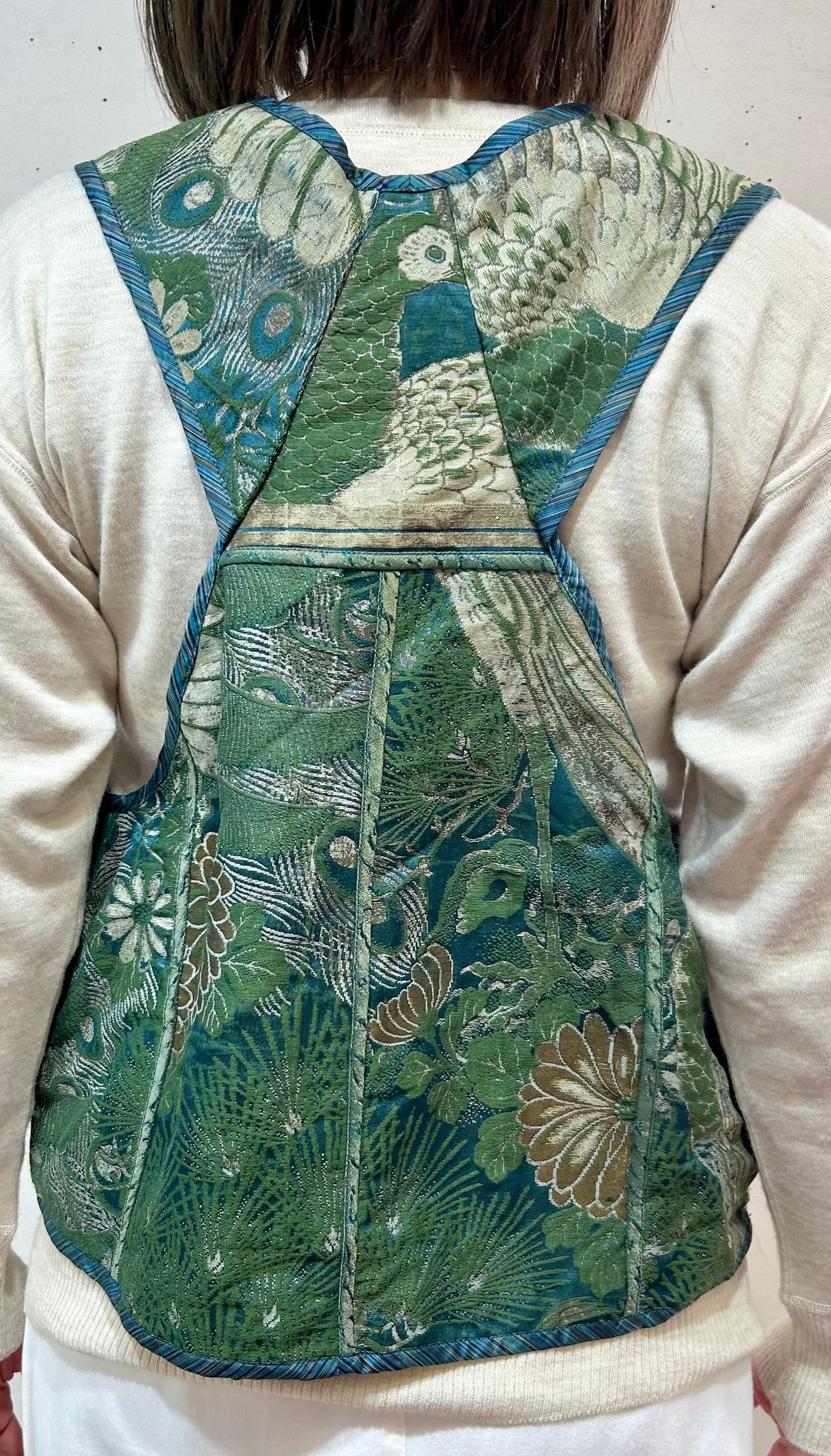 Vintage Reversible Jacquard Vest [B26344]