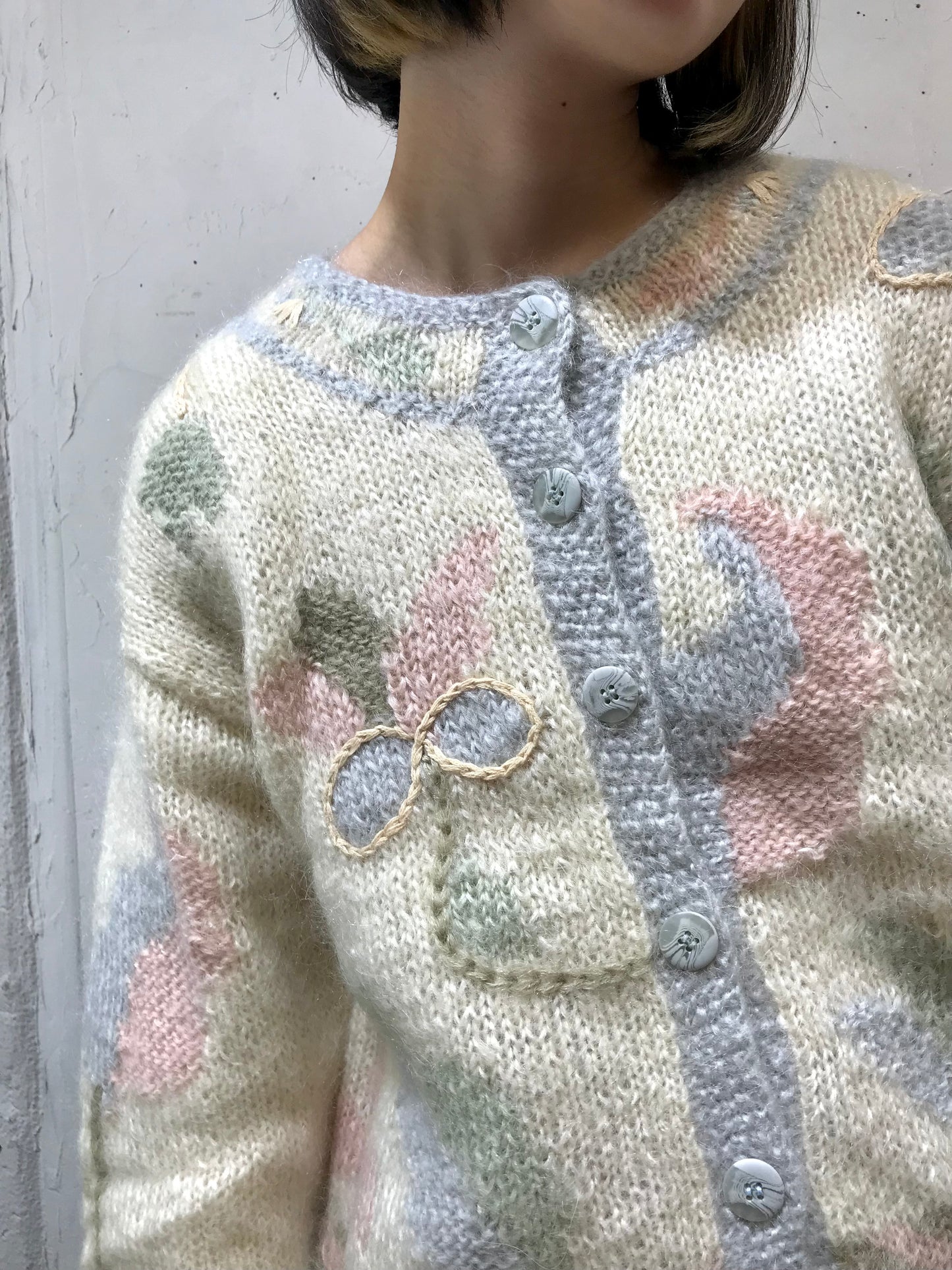 Vintage Hand Knit Cardigan〜LIZ Claiborne〜 [K25521]