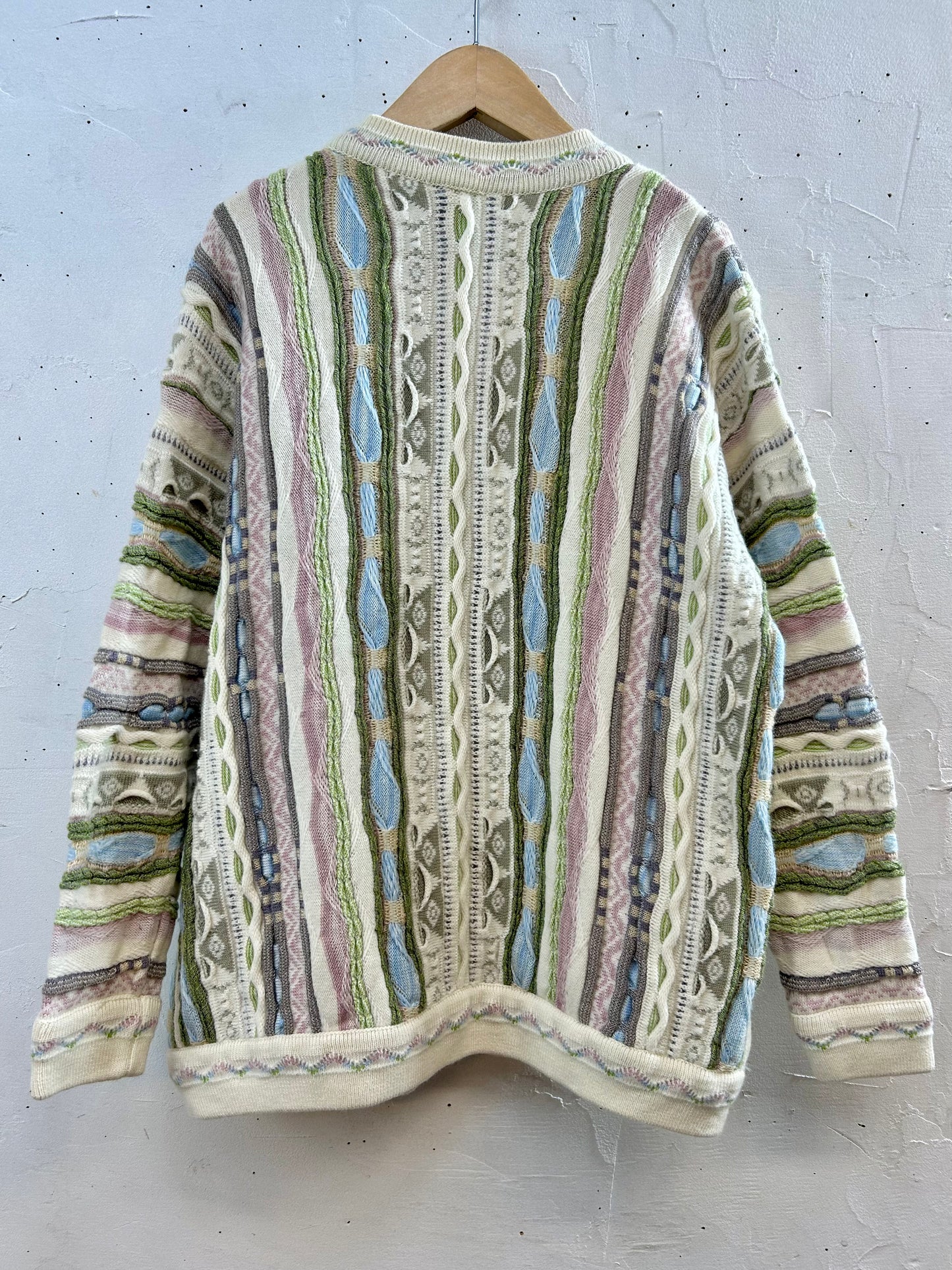 Vintage Crazy 3D Knit Cardigan AUSTRALIAN MADE [J28609]