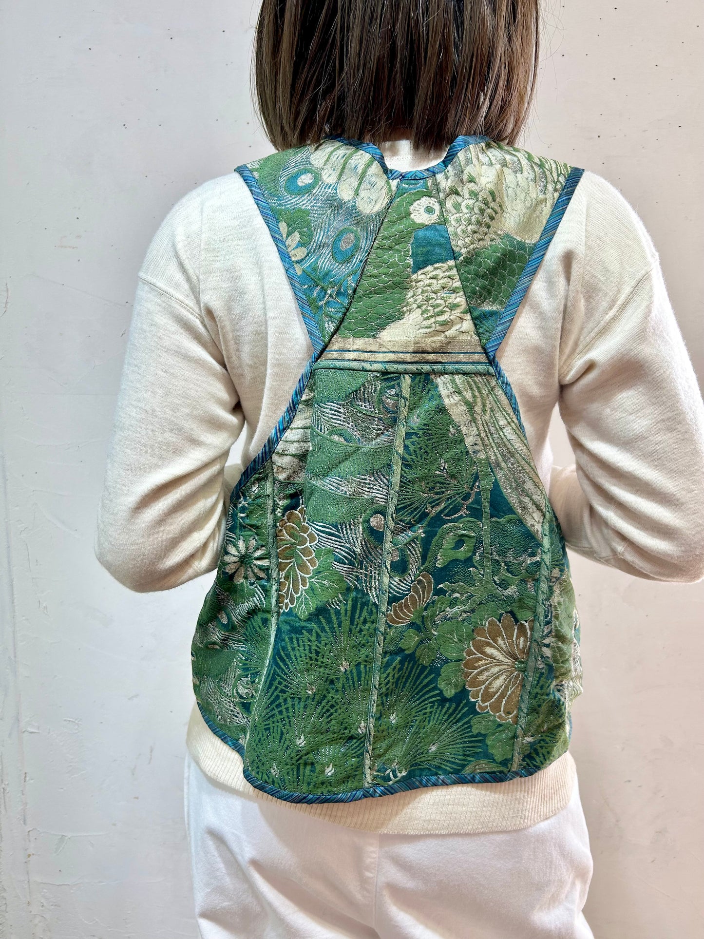 Vintage Reversible Jacquard Vest [B26344]