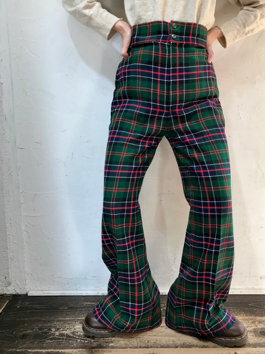 ’70s−’80s Vintage Plaid Pants〜JC Penney〜 [J25300]