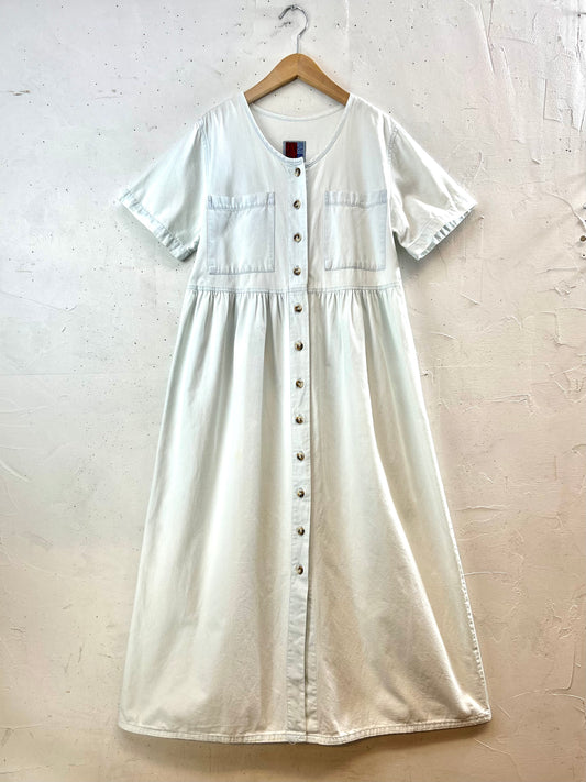 Vintage Denim Over Dress 〜SUN BELT〜 MADE IN USA [F30568]