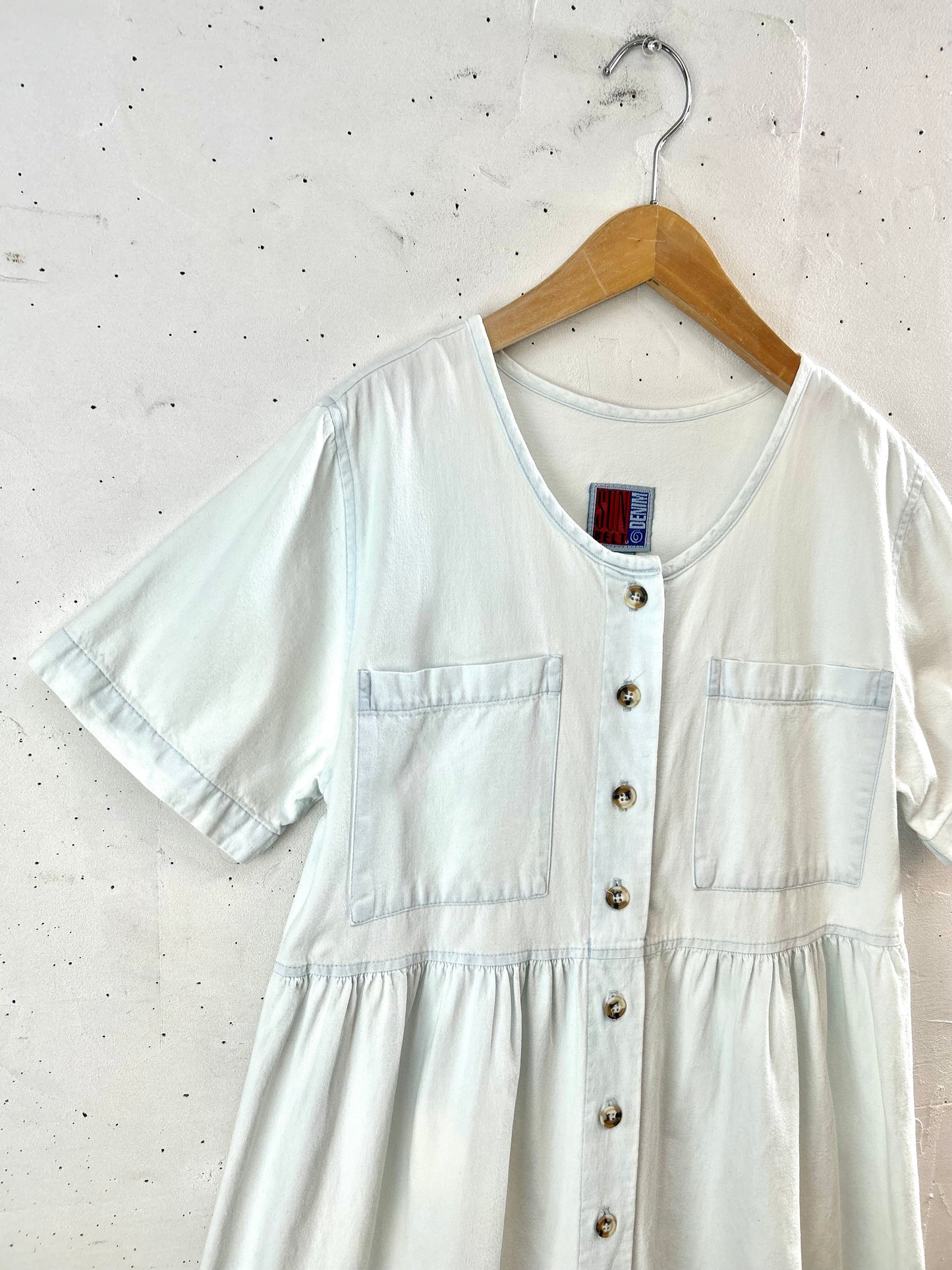 Vintage Denim Over Dress 〜SUN BELT〜 MADE IN USA [F30568]