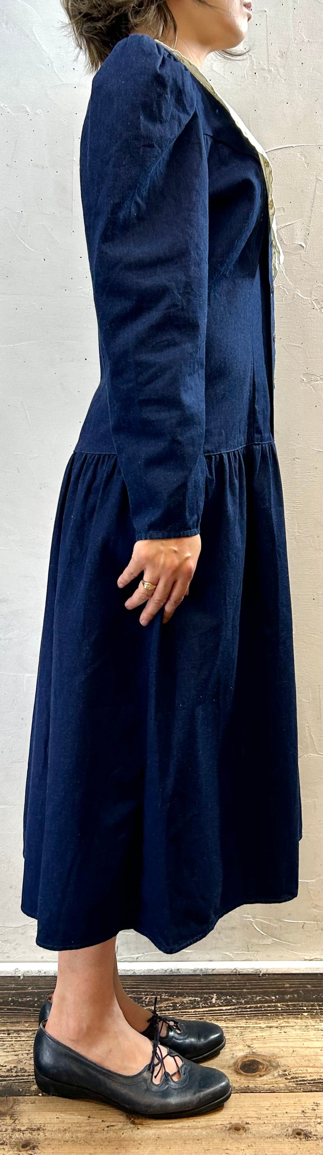 Vintage denim Dress MADE IN USA [H28203]