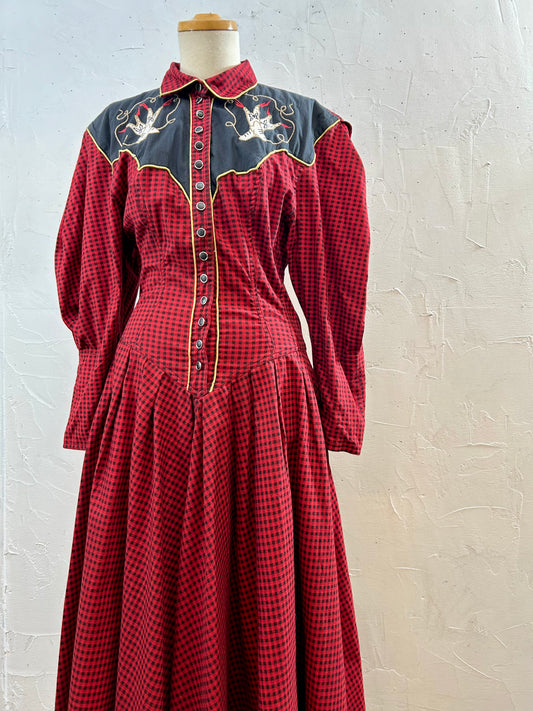 Vintage Dress MADE IN USA [J28612]