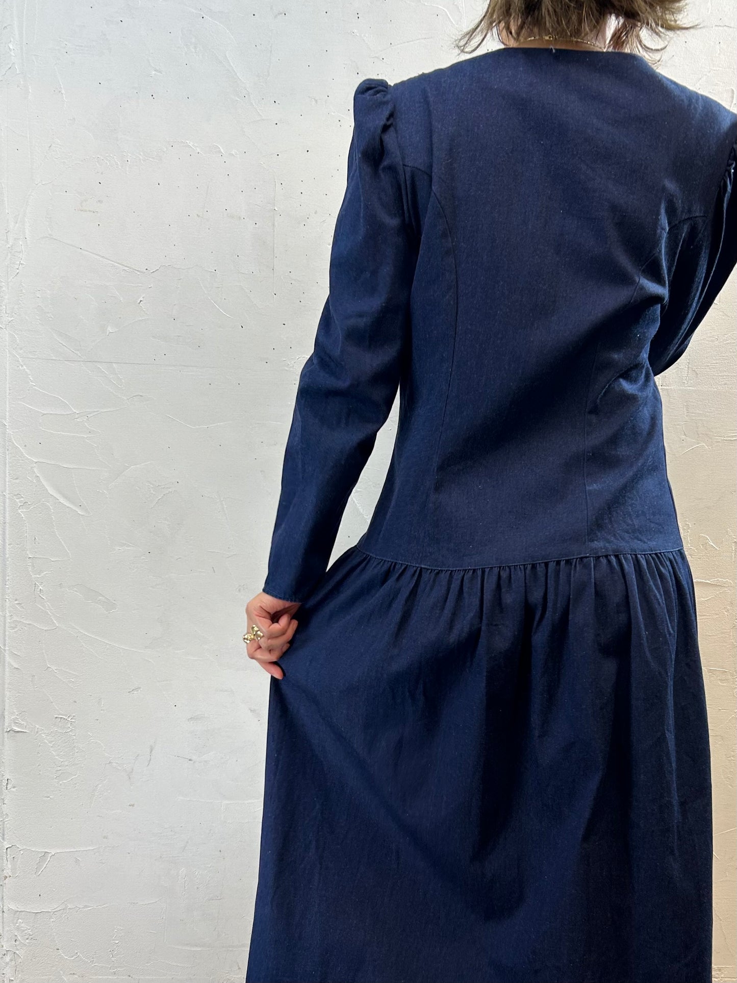 Vintage denim Dress MADE IN USA [H28203]