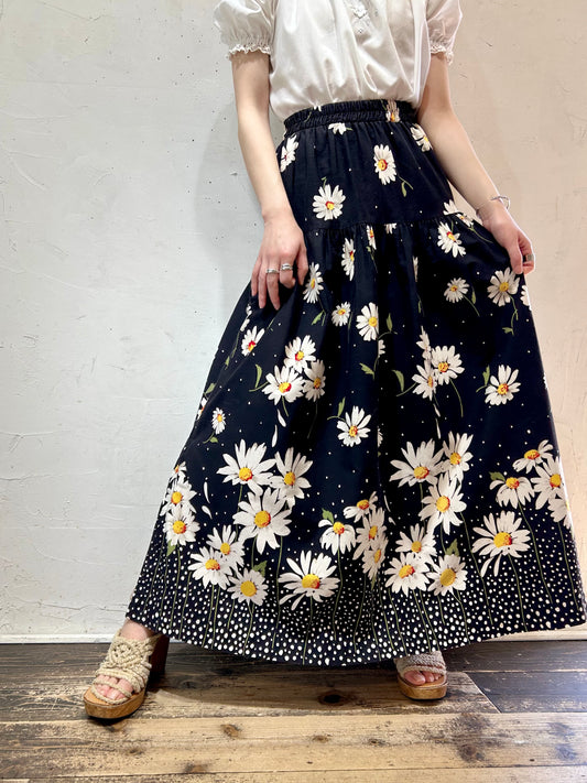 Vintage End Pattern Skirt MADE IN USA [E27100]