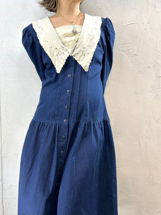 Vintage denim Dress MADE IN USA [H28203]