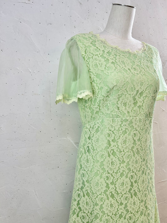 ’70s Vintage Lace Dress [F30376]